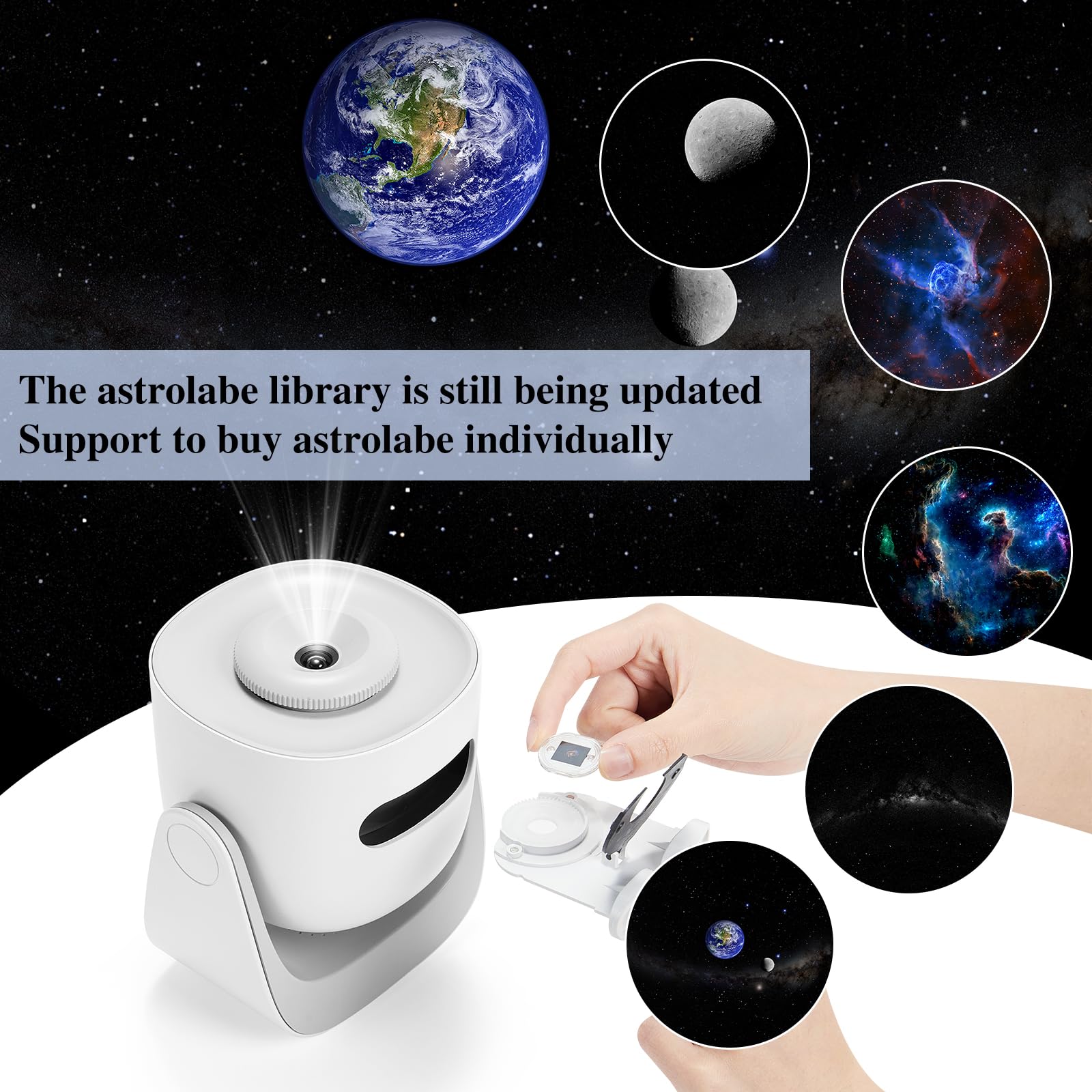 Orzorz Star Projector, Galaxy Night Light, Home Planetarium Projector With Rechargeable Battery, Sky Light Living Room Decor, Real Starry Nebula, Planet Presentation For Kids, Teen Girls, Adults