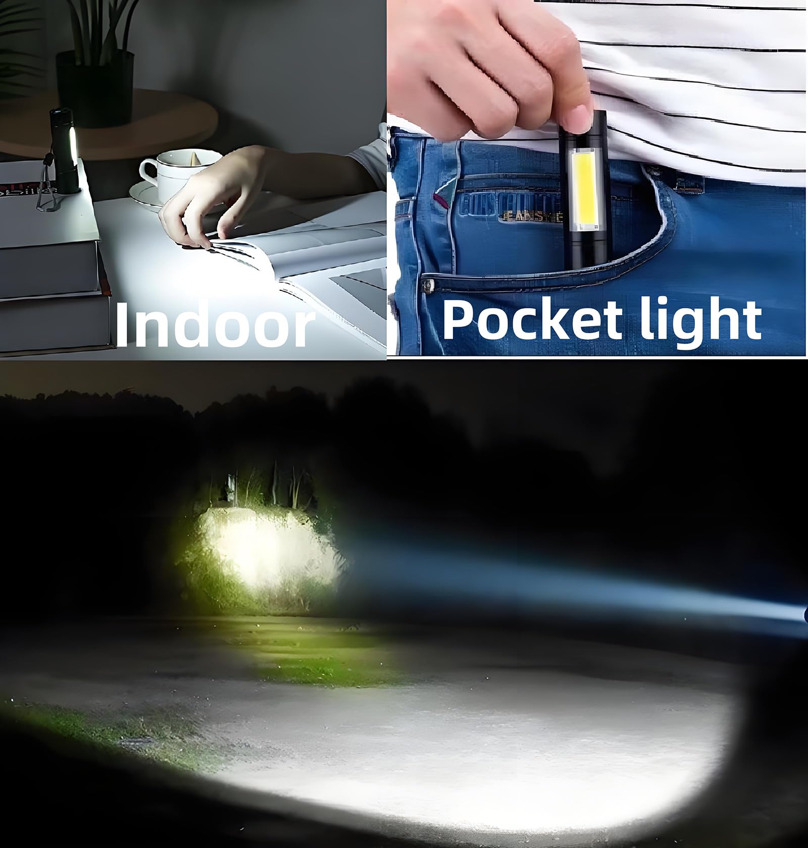 Darlur 5Pack Mini Small Pocket Led Flashlight，Usb Rechargeable High Lumens Bright Powerful Edc Flash Lights，Aluminum Handheld Flashlight For Home, Emergency, Camping, Dog Walking, Bulk  For Kids