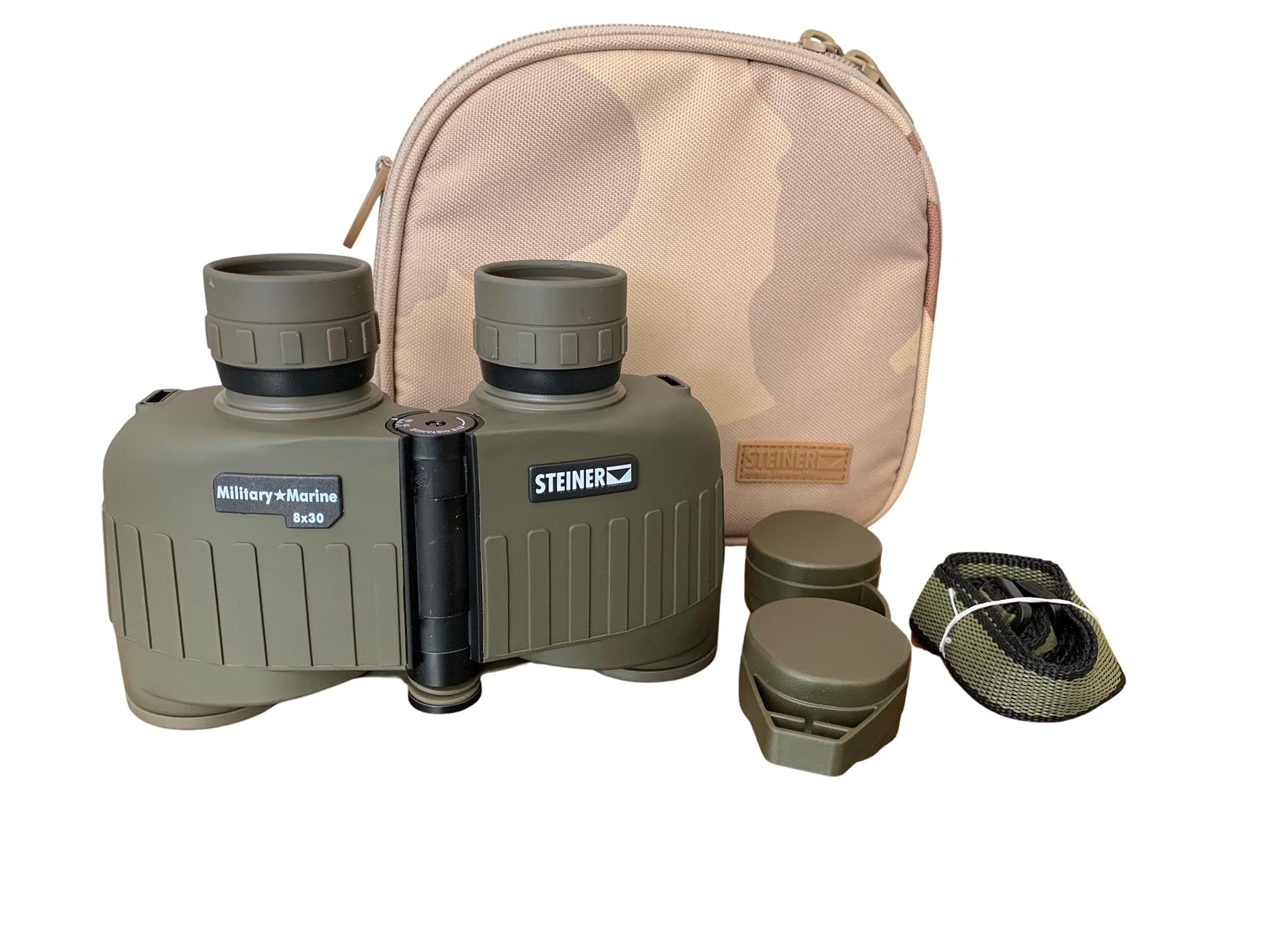 Steiner Binoculars Steiner 8X30 Military Marine Binoculars + Float Strap & Premium Camo Case