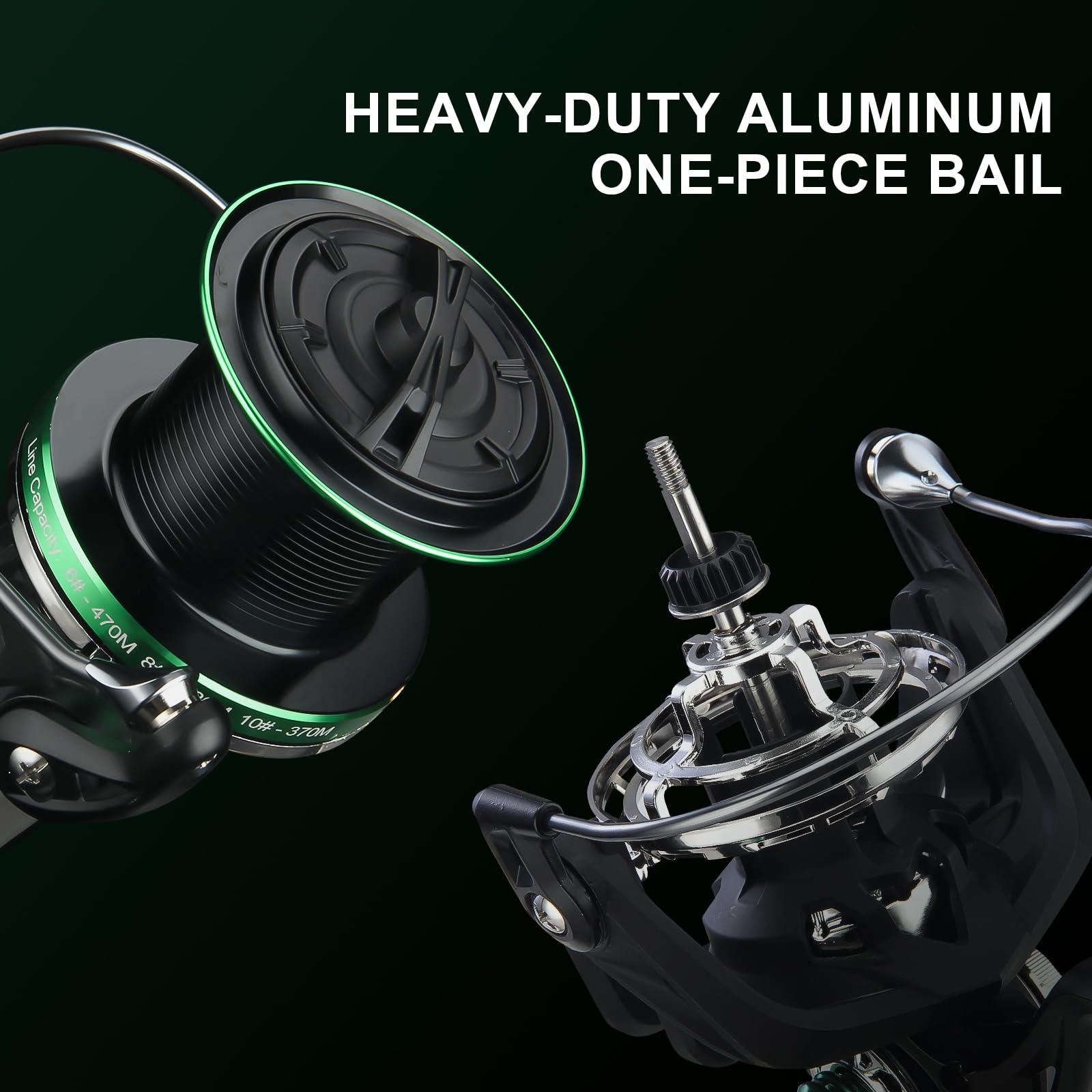 Haut Ton Spinning Reel 13000/15000 Series,17+1Bb Full Metal Surf Fishing Reels,4.7:1Gear Ratio 55Lbs Max Drag Medium/Heavy Long Casting Inshore&Offshore Saltwater Monster Fish.