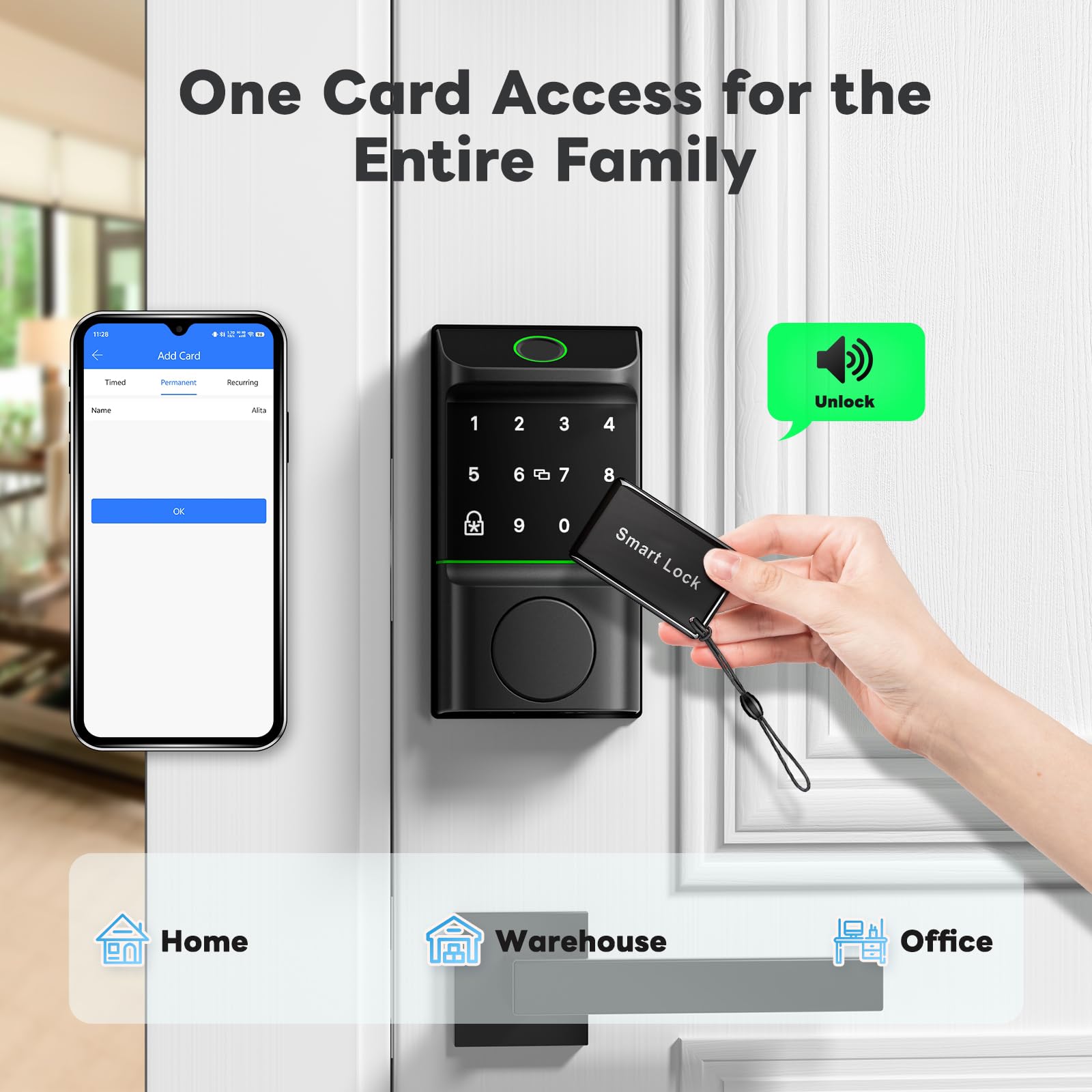 Gguu Smart Lock For Front Door, Keyless Entry Door Locks With Keypad, Fingerprint Door Lock Deadbolt, App Control, Ip53 Waterproof,Easy Install
