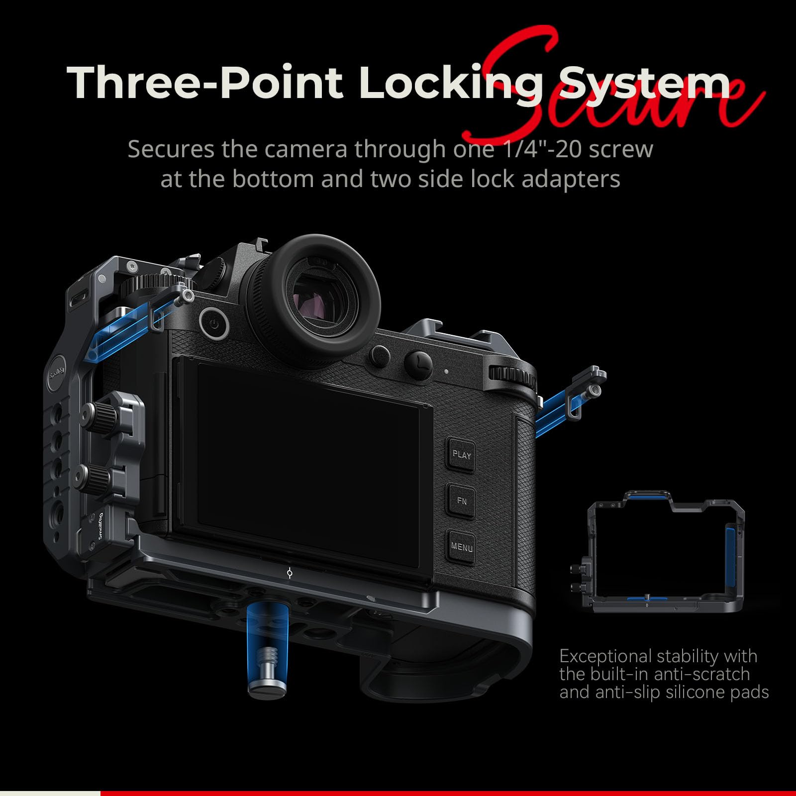 Smallrig Sl3 Cage Kit For Leica Sl3 With Aluminum And Titanium Build, One-Touch Release Cable Clamp, Quick Release Plate For Arca-Type, Shoe Mount, Nato Rail, Qd Socket, Threads - 4510