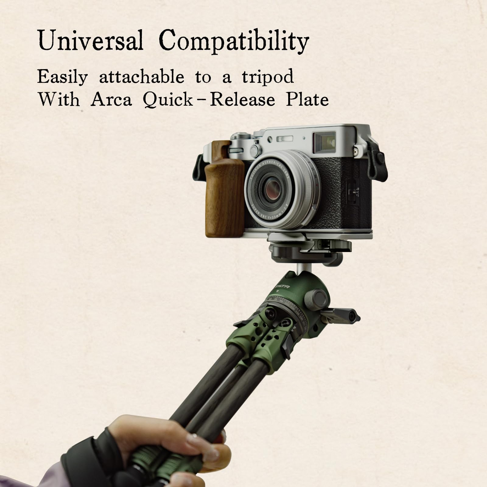 Tilta Vintage Camera Cage Compatible With Fujifilm X100Vi – Silver  Base Kit  Thumb Grip  Strap Attachments  Arca Ready  Lightweight & Durable Ta-T70-A-S