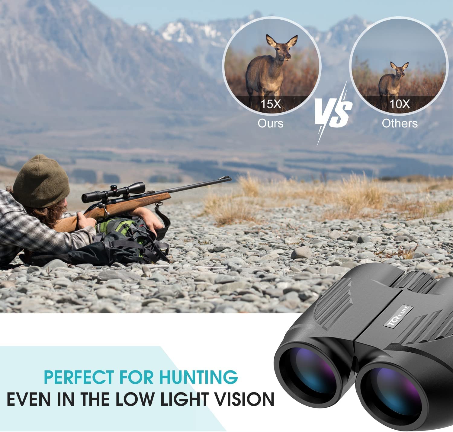 Rodcirant 20X25 Binoculars For Adults And Kids, High Power Easy Focus Compact Binoculars With Low Light Vision For Bird Watching And Travel