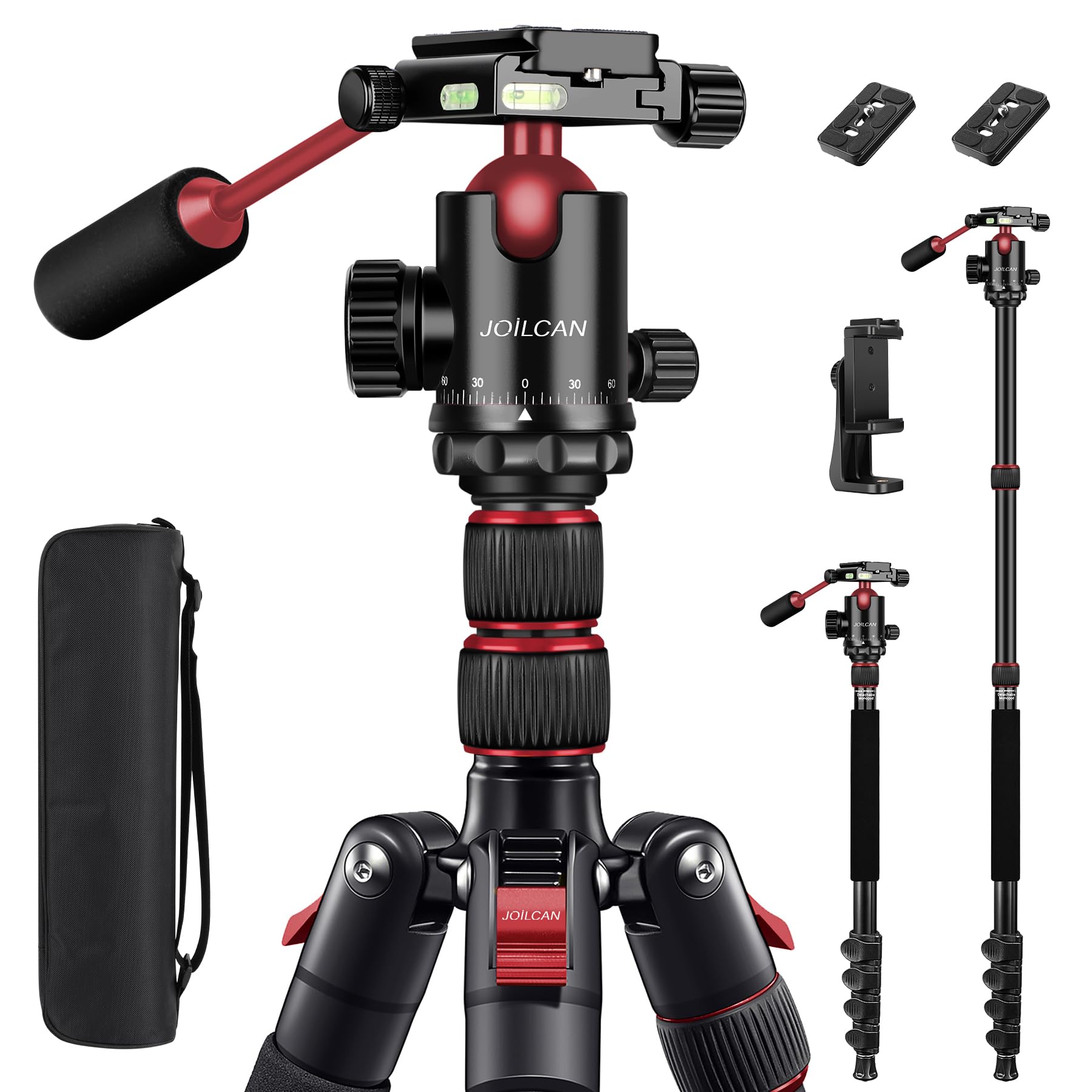 Victiv Tripod For Camera, 83" Camera Tripods & Monopods With Metal Handle, Professional Aluminum Tripods, Heavy Duty Tripod For Dslr Camera Lasers Spotting Scope Binoculars Telescope, Payload 35Lb