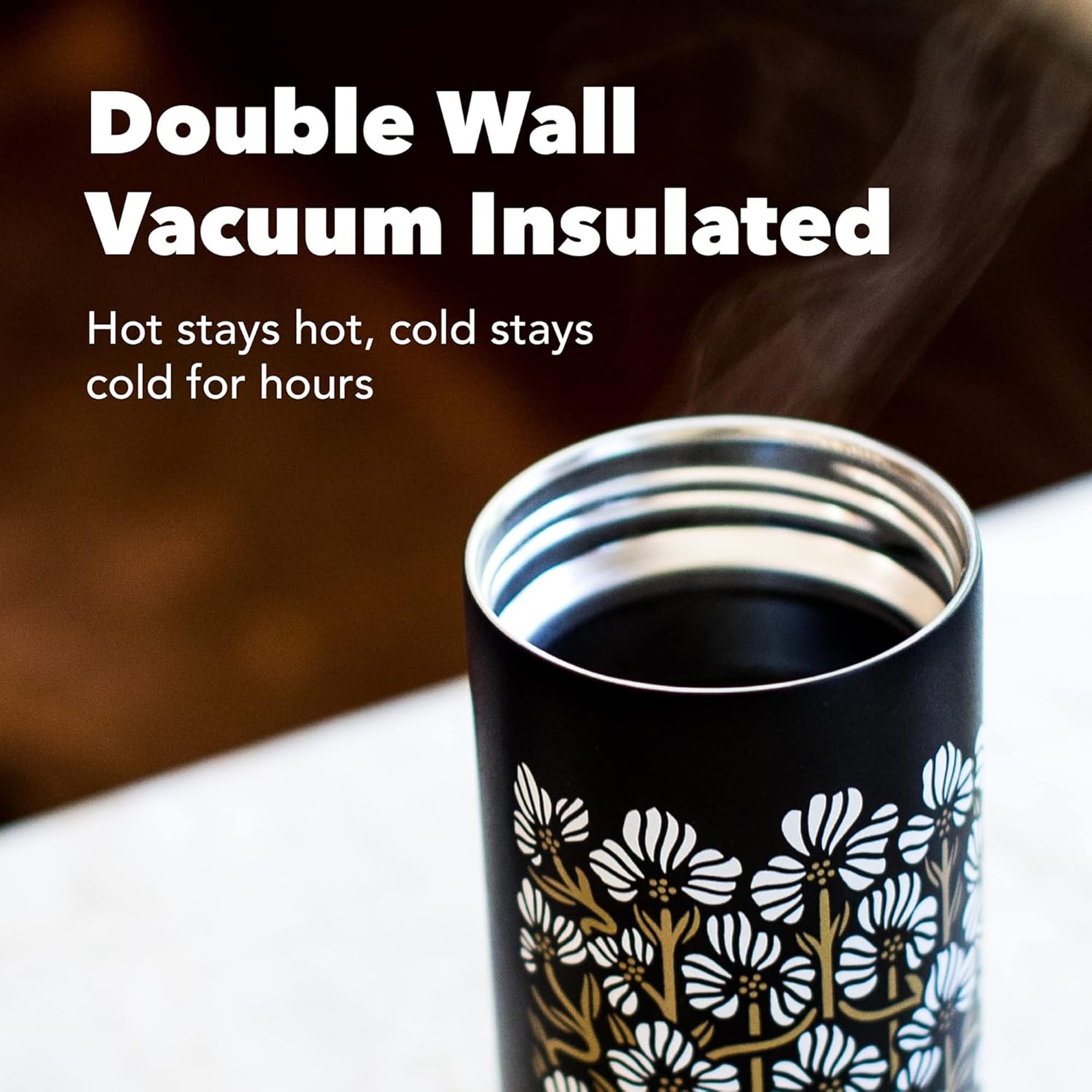 Miir Flip Traveler 16Oz - Double-Wall Vacuum Insulated With Leakproof Flip Lid,- Stainless