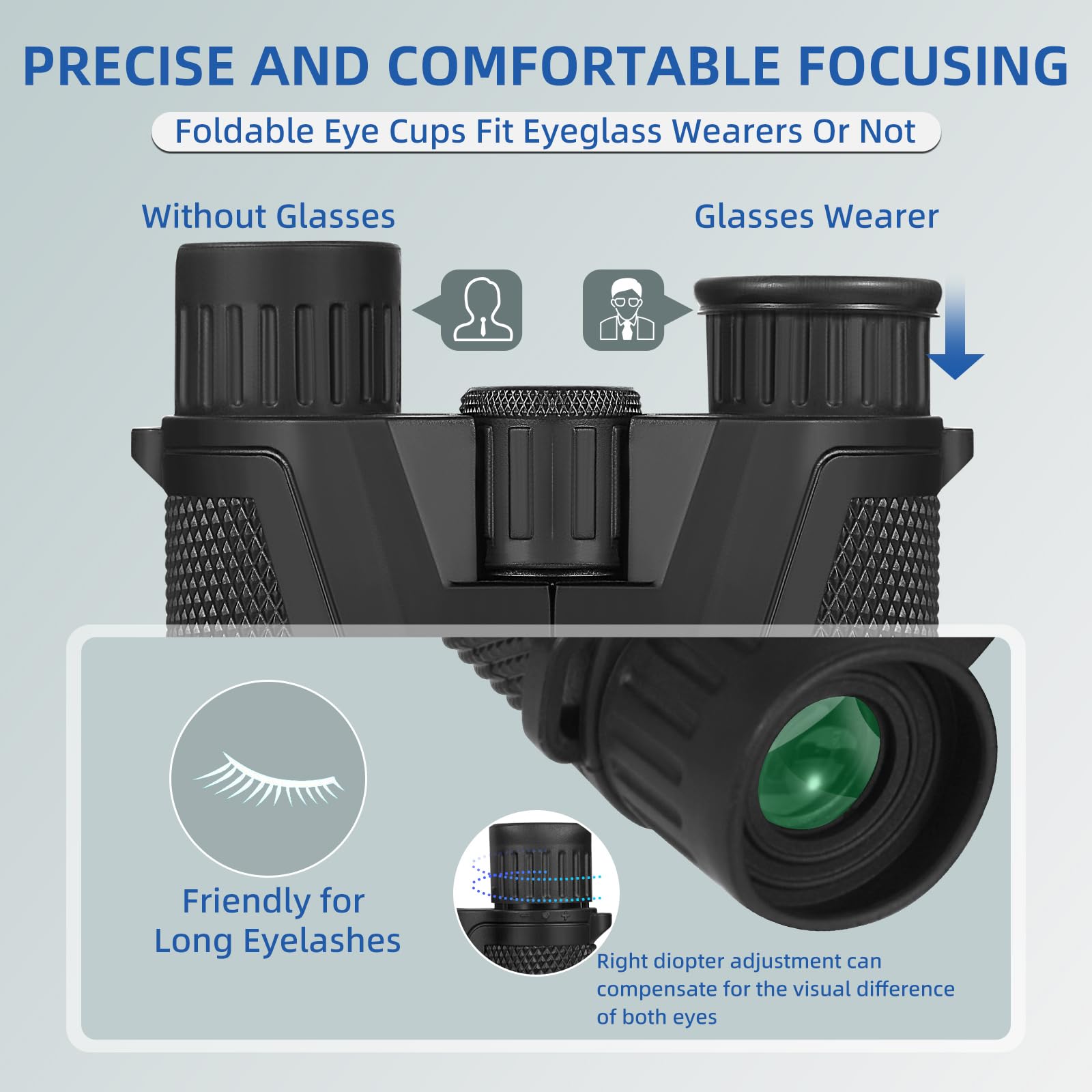 Knaisgni Binoculars For Adults And Kids, 15X25 High Powered Compact Binoculars For Bird Watching, Theater, Concerts, Sightseeing, Opera Concerts