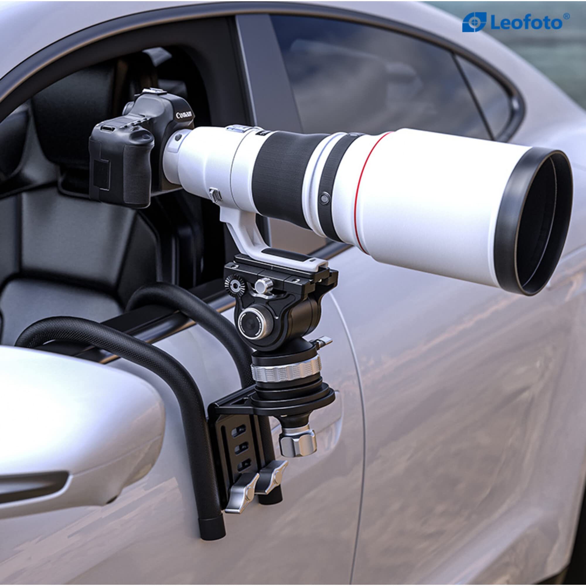 Leofoto Car Window Stabilizer Holder - Professional Video Camera Mount, Heavy Duty For Camera Driving Shooting And Telescope, Maxload 10 Kg