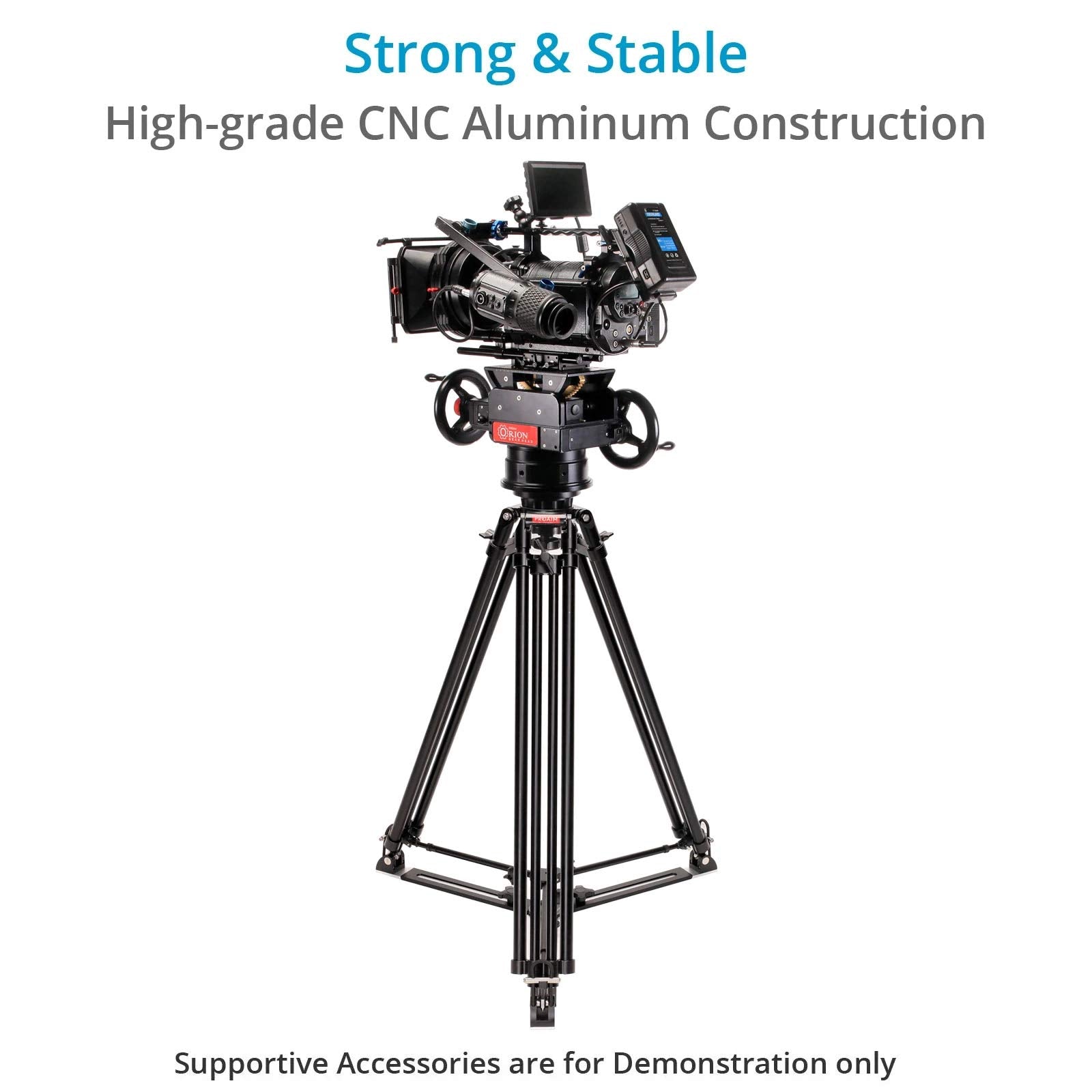 Proaim 100Mm Camera Tripod Stand With Aluminum Spreader. Payload Of Up To 80Kg / 176Lb. (Cst-100-01)