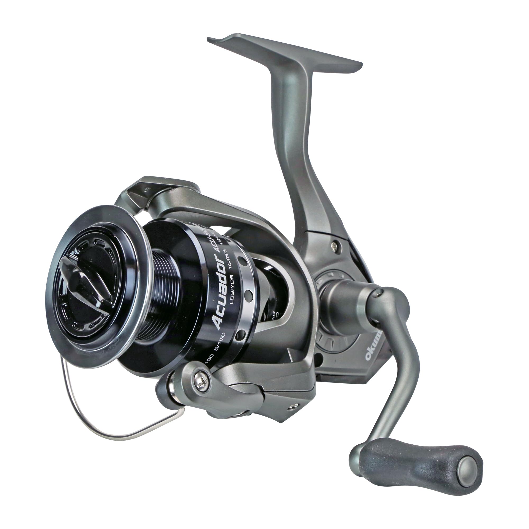 Okuma Acuador 4Bb Steel Drive Lightweight Freshwater Spinning Reel, Acu-3000A, Black