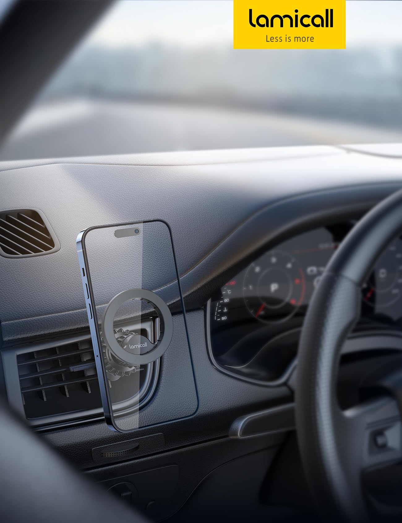 Lamicall For Magsafe Car Mount - [20 Super Magnets] Magnetic Car Phone Mount, Air Vent Phone Holder Car, Hands  Cell Phone Holder Clip Car Accessories Fit Iphone 16 15 14 13 Pro Plus Max