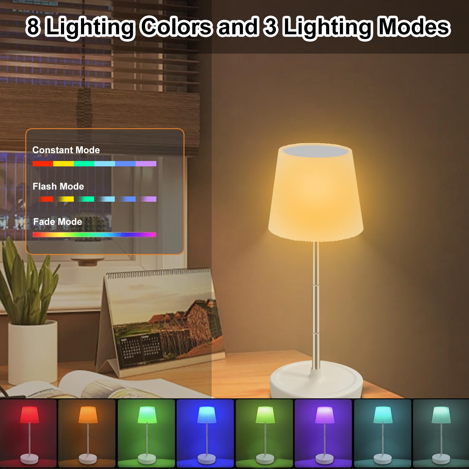 Lalaku Bedside Table Lamps Charging For Bedroom: Rechargeable Touch Small Desk Lamp 3 Way Dimmable Usb-Port For Room Decor