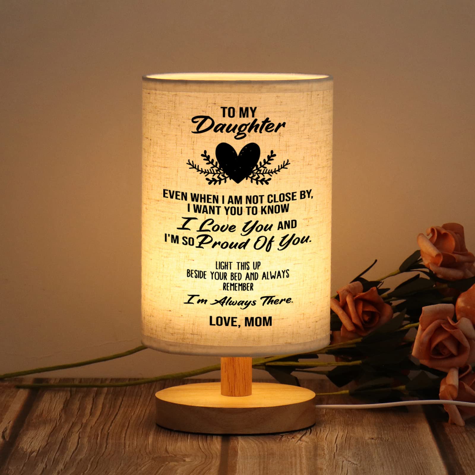 Wsyear Mothers Day Birthday Daughter From Mom- For Daughter From Mom, Table Lamp To My Daughter For Birthday Anniversary Wedding Ideas
