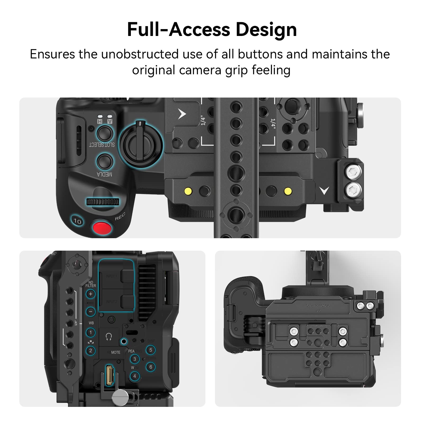 Smallrig Camera Cage Handheld Kit For Eos C70 For Canon With Nato Top Handle, Cable Clamp For Hdmi, Top Plate, Side Plate, Baseplate, 1/4''-20 Screw, Locating Holes For Arri