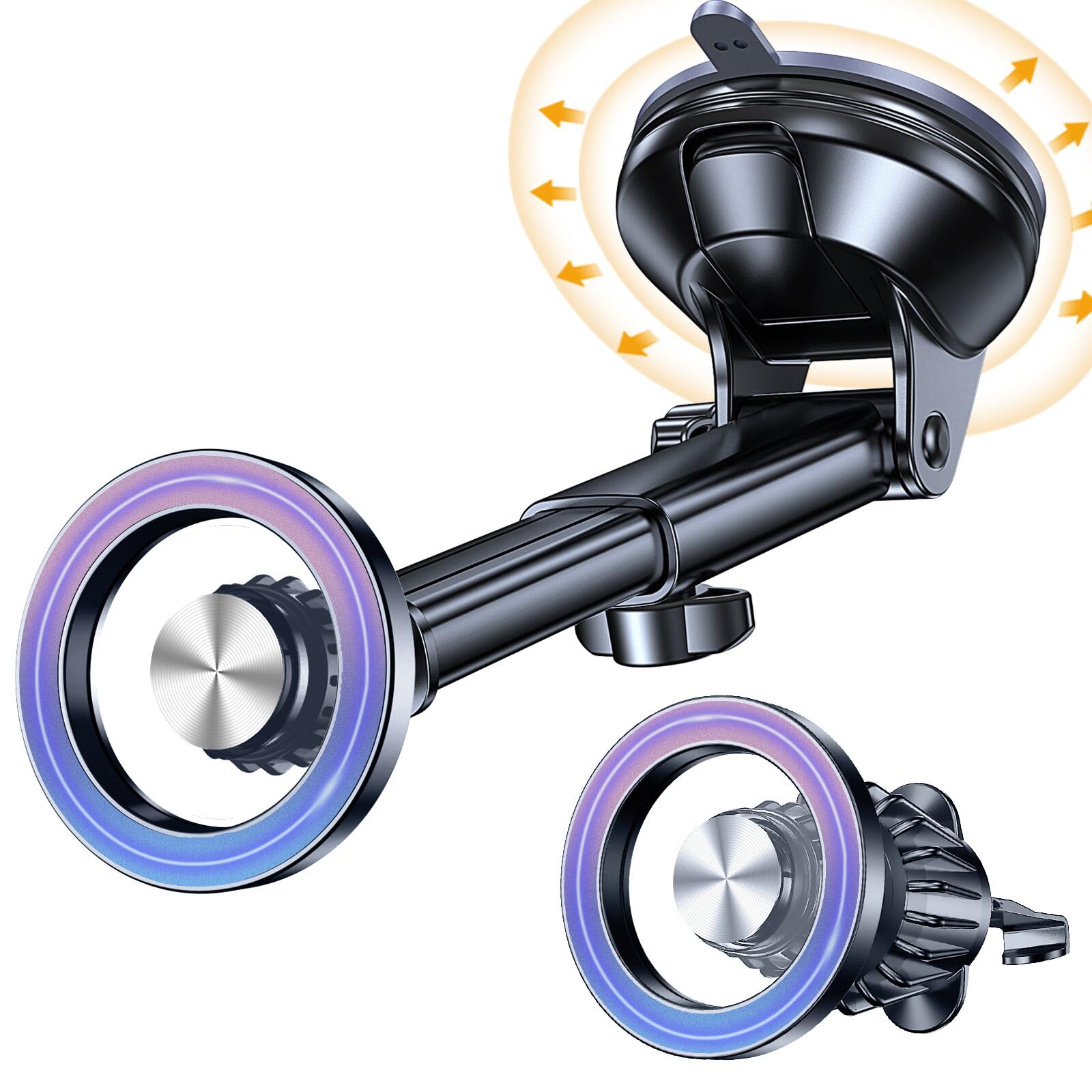 Coolpow For Magsafe Car Mount【 Windshield + Vent + Dash 】 Magnetic Phone Holder For Car Phone Holder Mount Cell Phone Holders For Your Car Truck Suction Car Phone Mount For Iphone 16 Pro Max 15 14 13 12 Plus