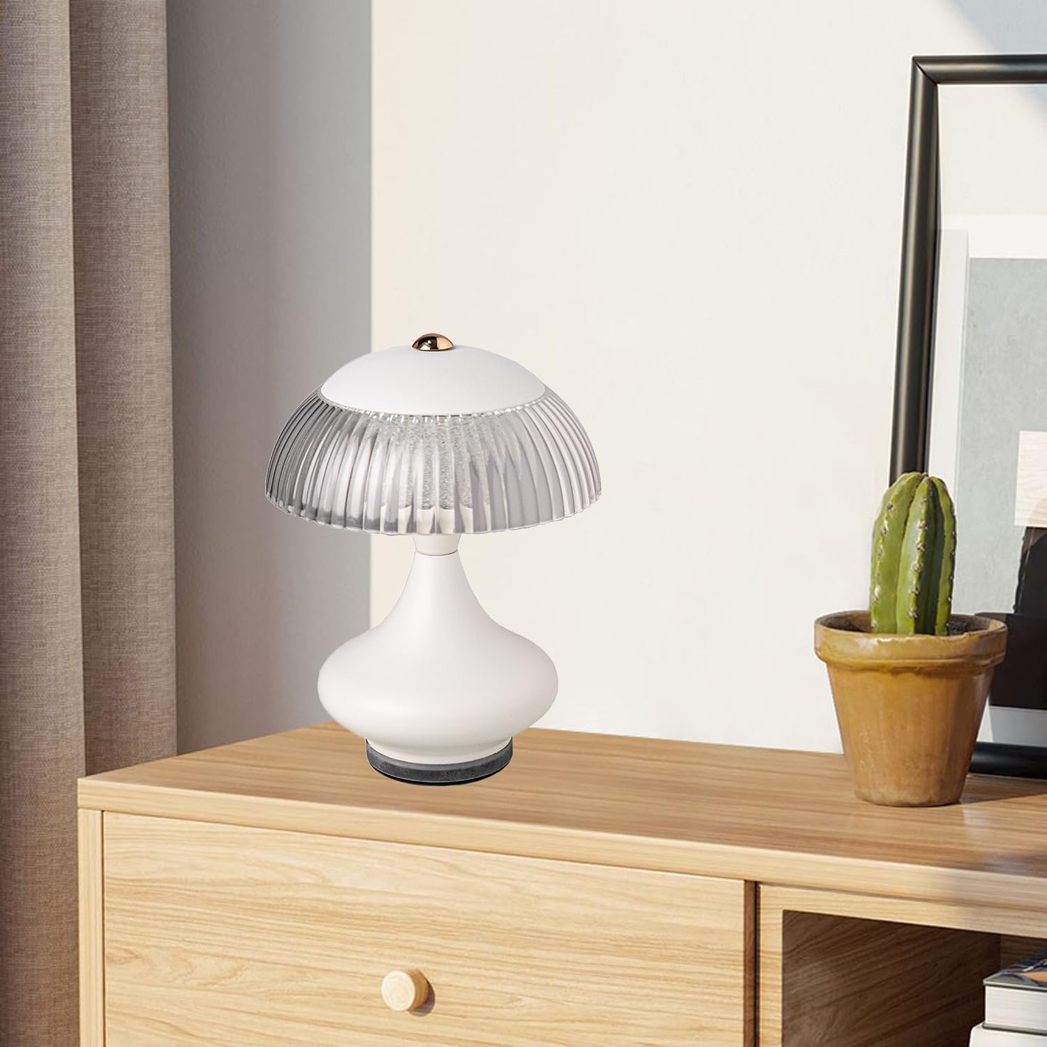 Anshenya Cordless Table Lamp Led Rechargeable Light Dimmable Battery Operated Desk Control Bedside Offices Portable Touch Restaurant Home Outdoor Memory For Dining Wireless Restaurants (White)