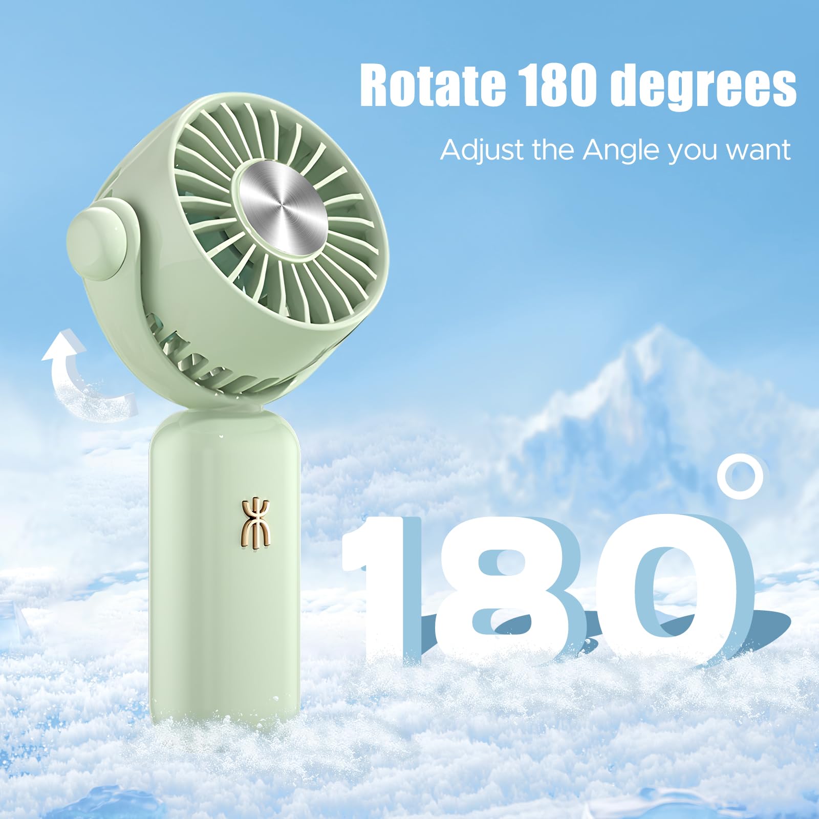 Qearfun Handheld Lanyard Fan, Mini Usb Fan Battery Rechargeable, Pocket Fan Portable With 3 Speeds
