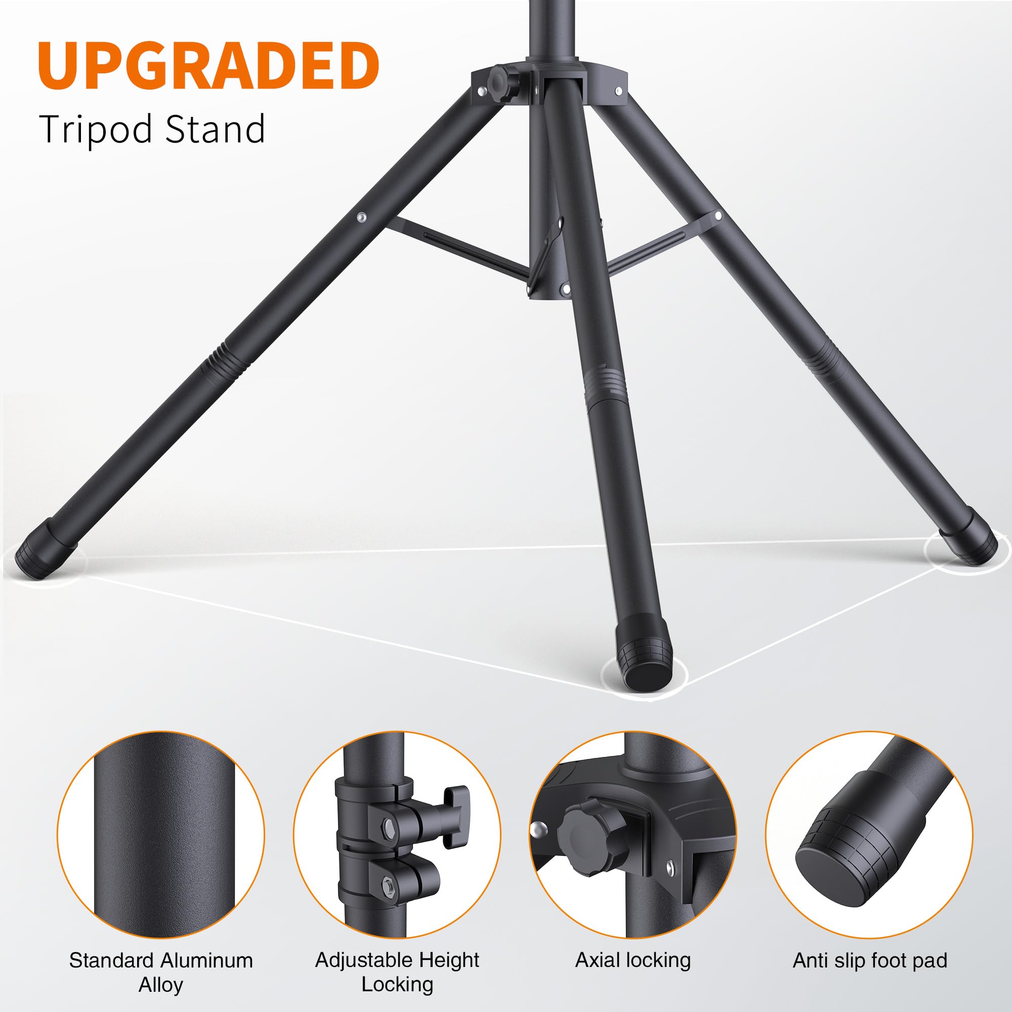 Forlogic Portable T-Shape Backdrop Stand Support Kit 8X5.3Ft, Adjustable Photography Green Screen Backdrop Stand For Parties, Photography Videography Studio (8×5.3Ft)