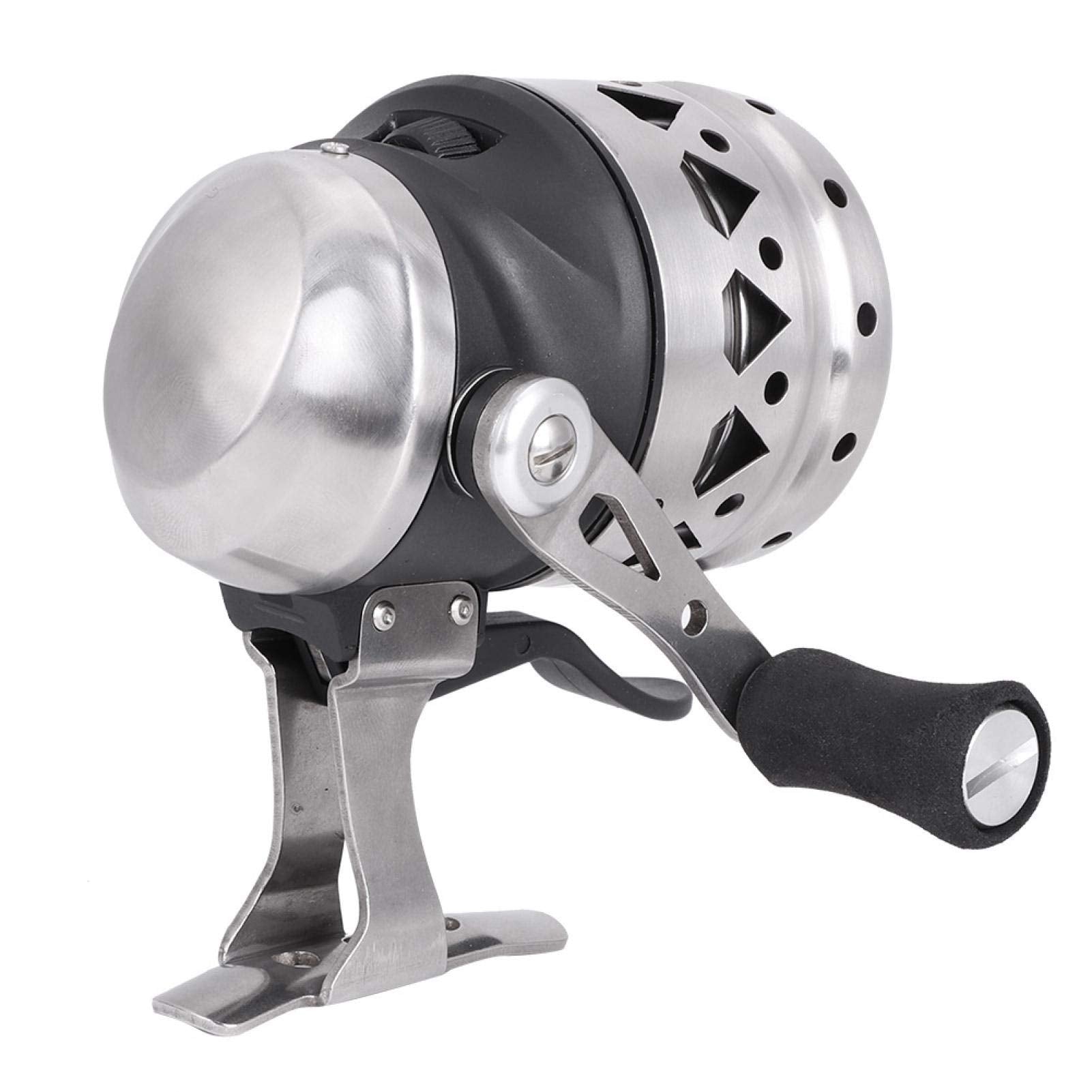 Oukens Fishing Reel, 15Lb Metal Stainless Steel Archery Shooting Fishing Lure Reel 6+1Bb Hand Brake Winding Displacement Fish Line Wheel Accessory