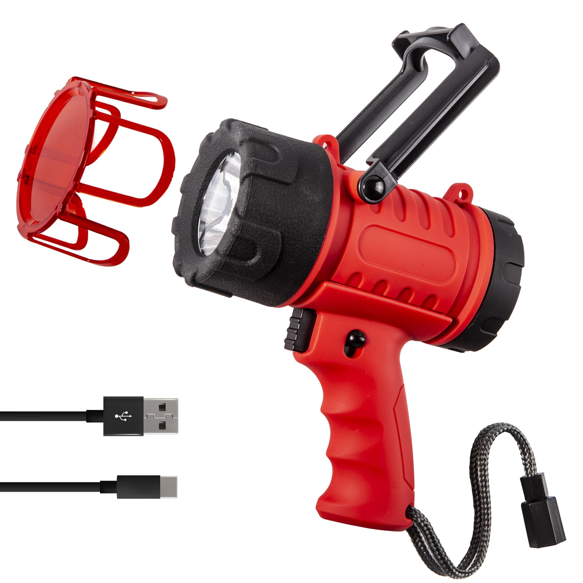 Lidefox Rechargeable Spotlight Flashlights 1000 Lumen Super Bright Spot Light With 3 Modes Long Lasting Flashlight Searchlight And Flood Camping Flashlight