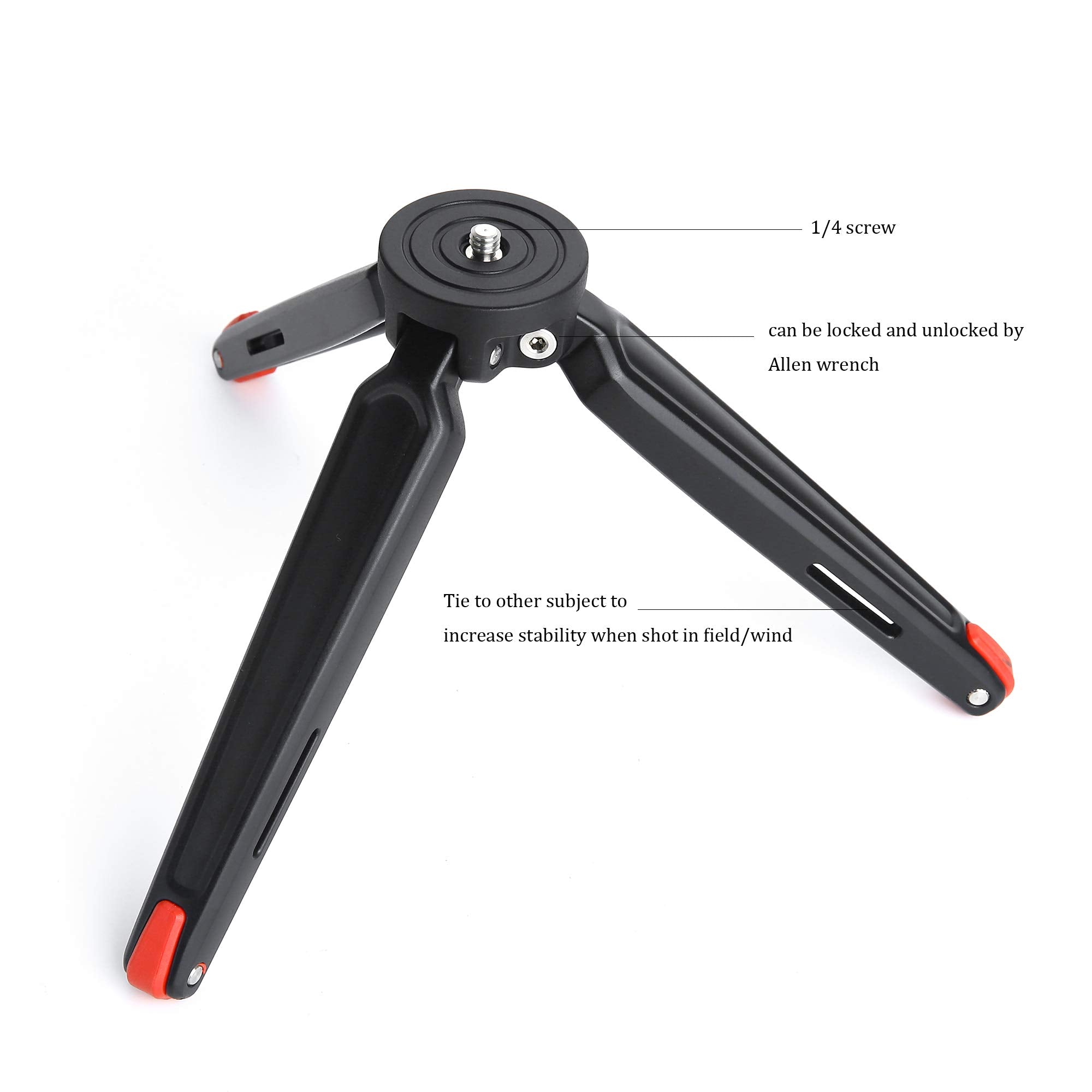 Ruittos Mini Tripod, Tabletop Stand Base Compatible With Dslr Camera, Zhiyum Crane V2/Crane-M/Smooth Q/Smooth 3 Iii Ii Moza Air Moza Mini-G Feiyu G4 Pro Godox A1 Phone Flash (Rt-T21)