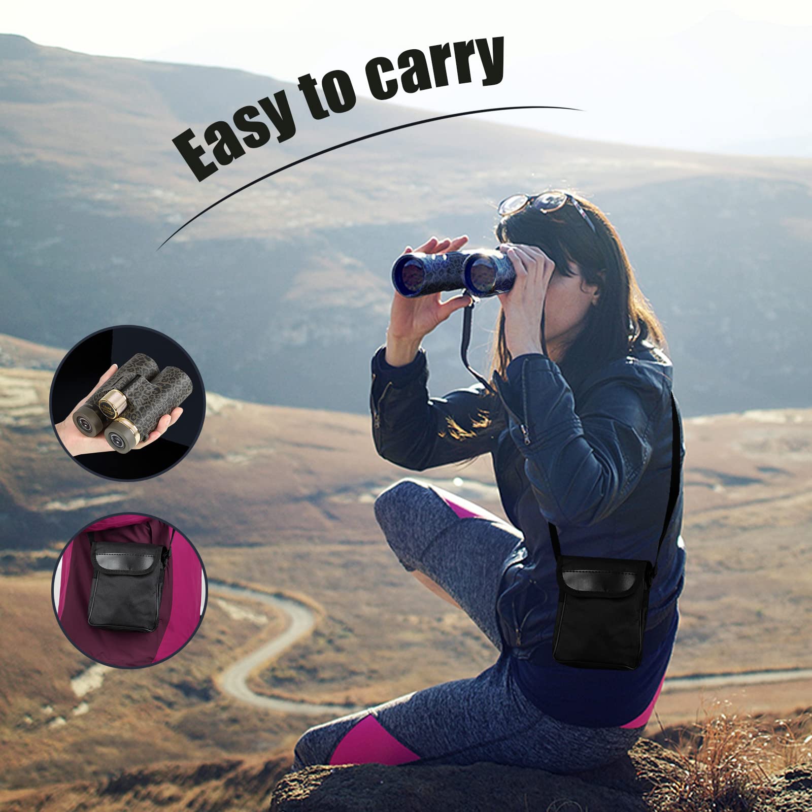Folgtek Binoculars Adults Telescopes With 12X42 Hd Glasses Large Viewangle With Clear Low Night Vision Ipx7 Waterproof Multi Coated Field For Outdoor Observation, Camping, Hunting