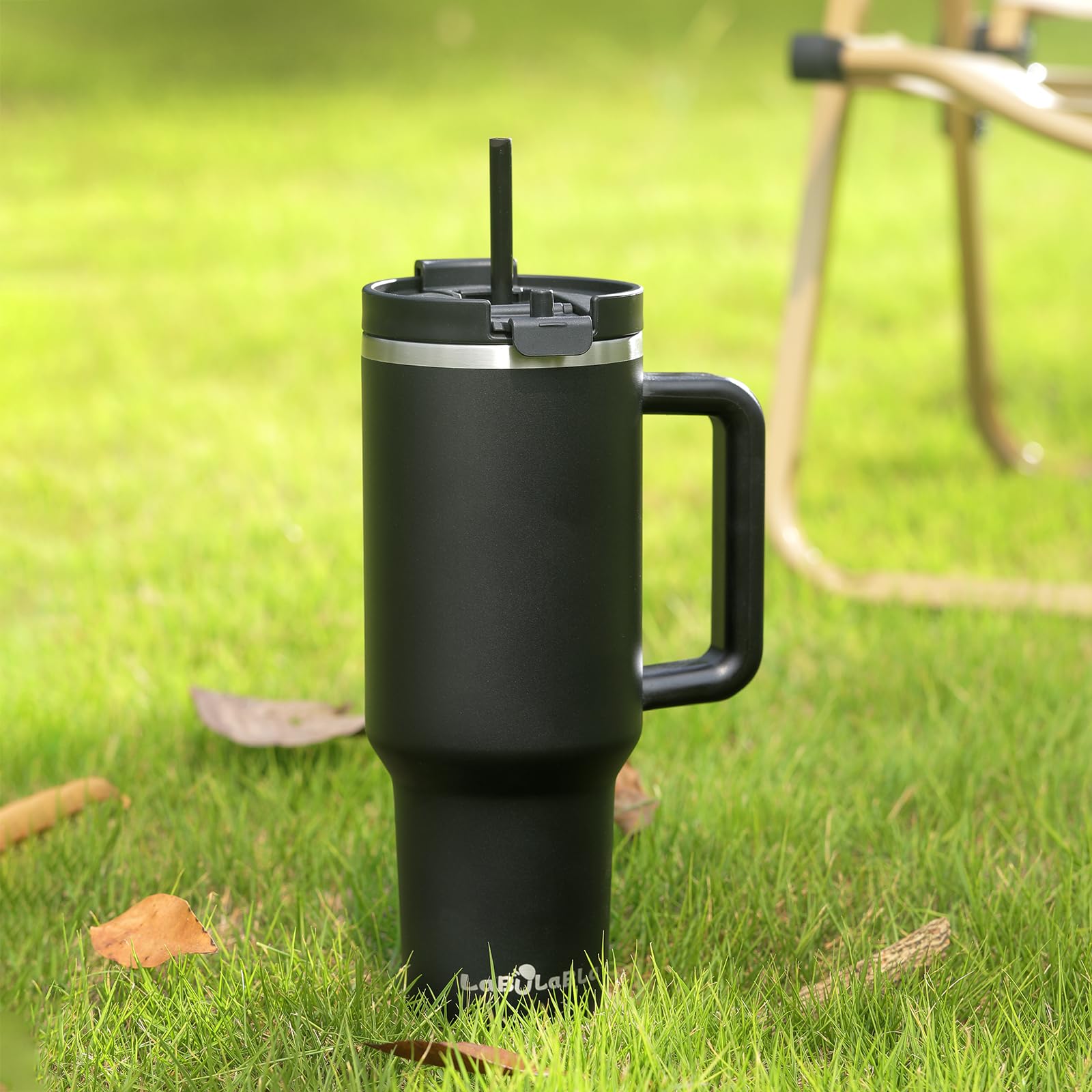 40Oz Tumbler With Handle,Double Wall Vacuum Reusable Stainless Steel Insulated Water Bottle