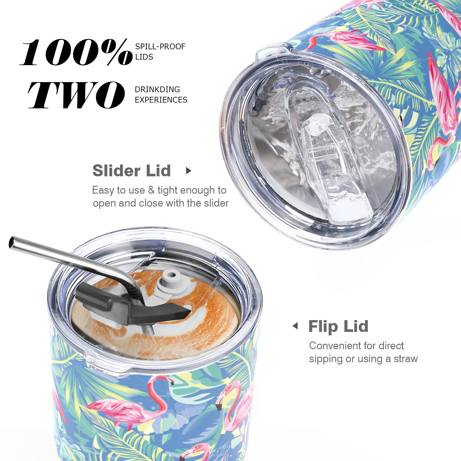 30 Oz Spill Proof Tumbler With Handle, 100% Leak-Proof, Cupholder Friendly Insulated Cup