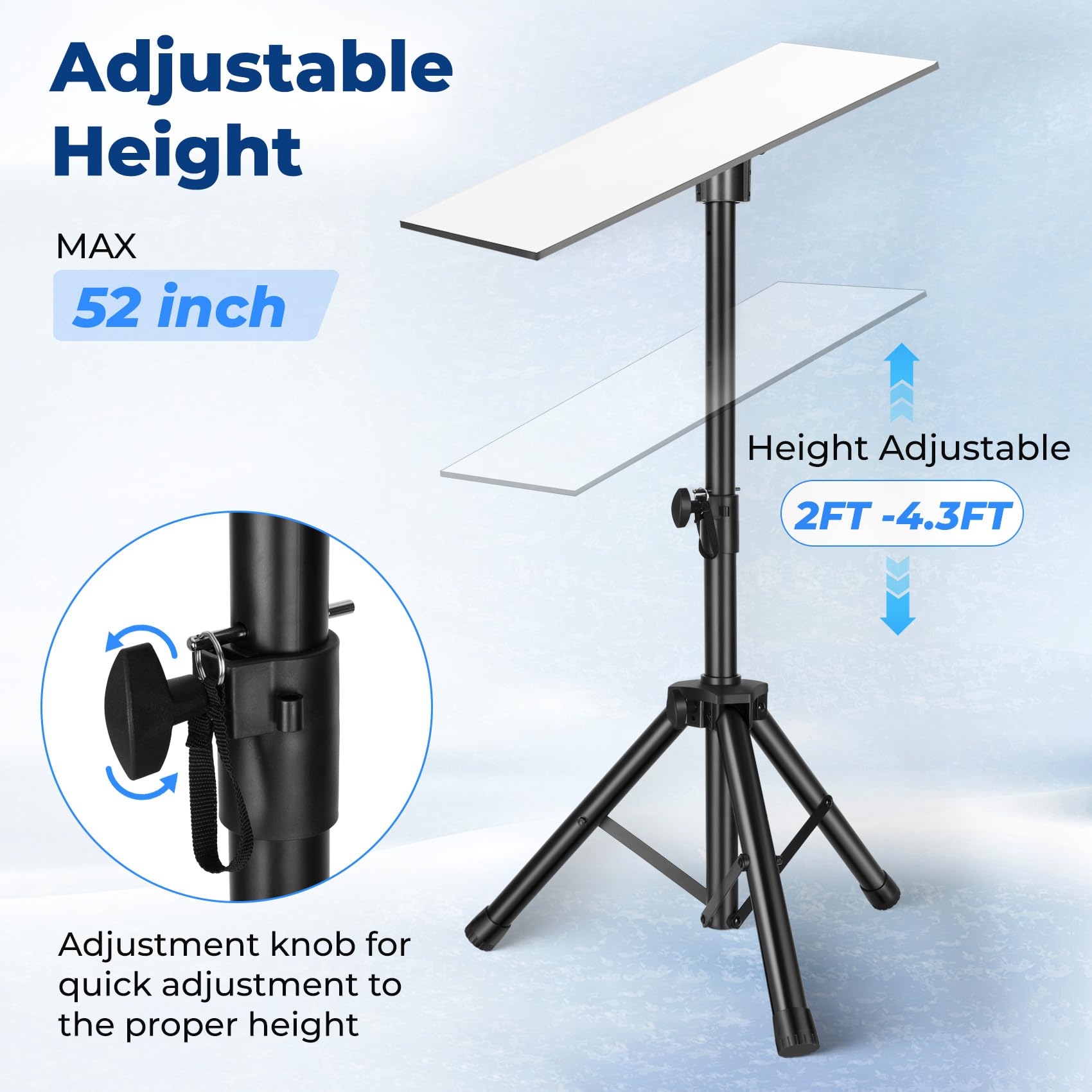 Bullro Starlink Gen 3 Tripod Mount Heavy-Duty Aluminum Alloy & Steel 4.5 Ft Adjustable Height Portable Outdoor Stand For Starlink Gen 3 Satellite