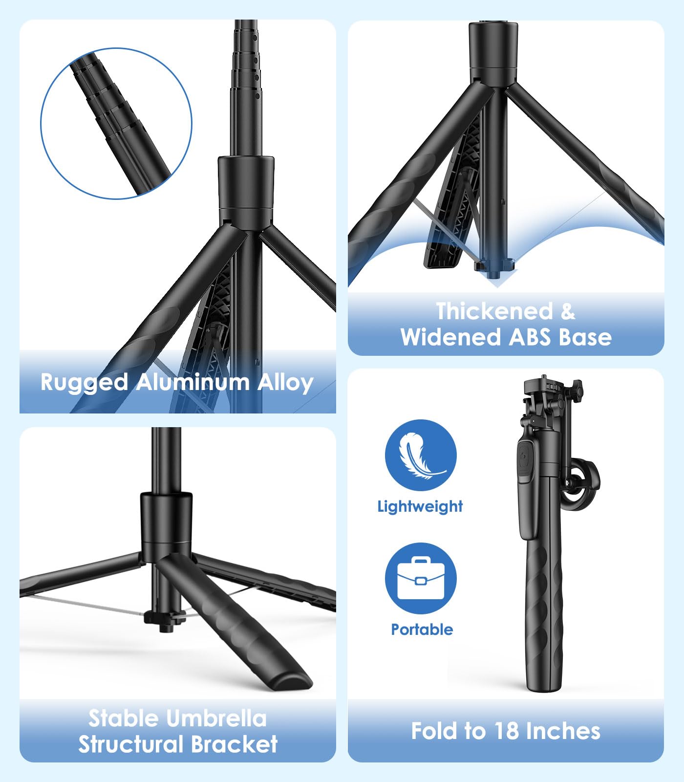 Moko 68" Magnetic Selfie Stick Compatible With Magsafe, Phone Tripod Stand With Remote For Iphone 16/Pro/Pro Max/Plus 15 14 13 12 And All Phones With Metal Ring, Fit For Selfie/Photo/Live/Vlog, Black