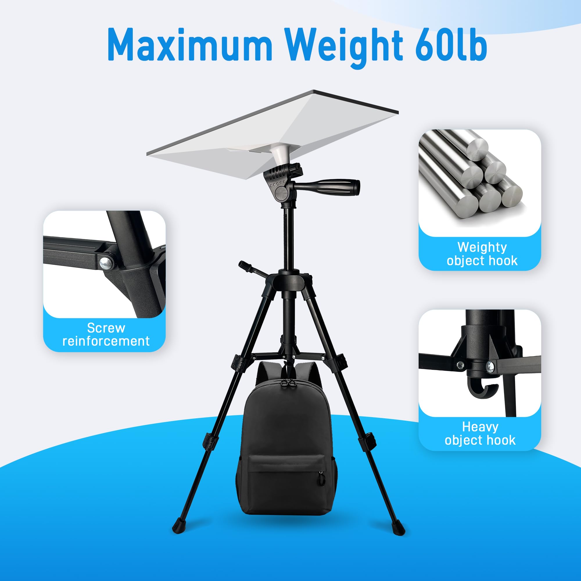 Khfgds Starlink Mini Tripod Mount With Adapter, 3-Level Adjustable Height, 360° Tilt, Compatible With Starlink Mini Stand Mounting Kit