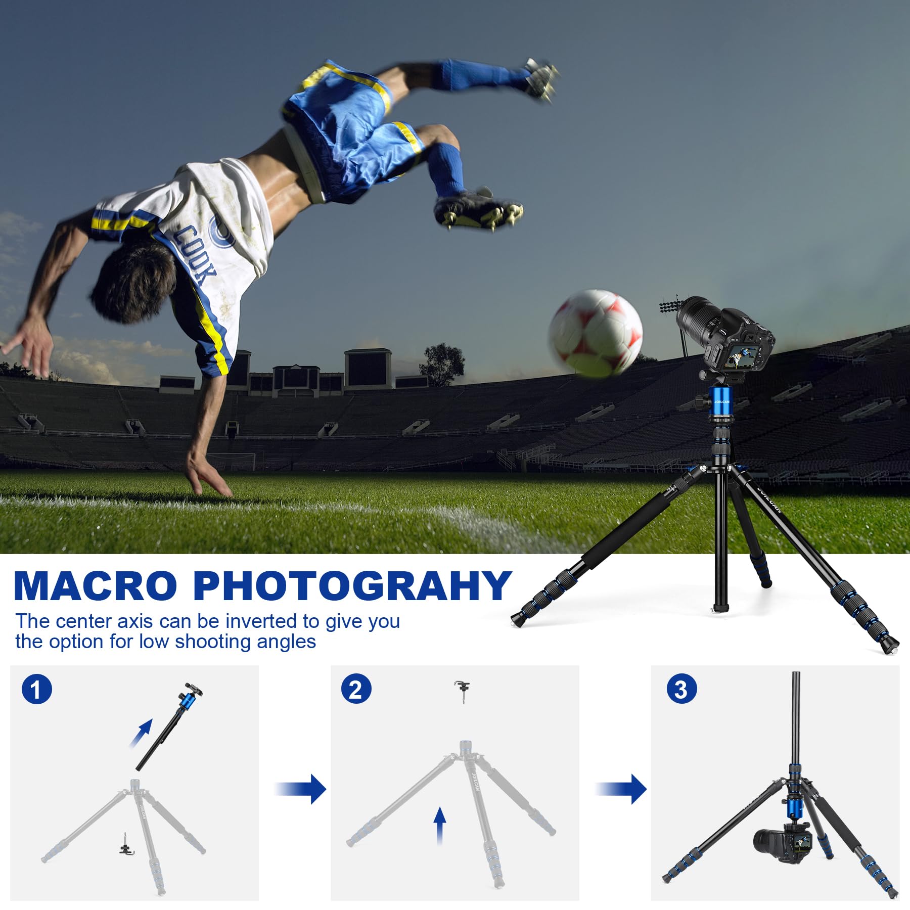 Victiv 80/85 Inches Heavy Duty Tripod For Camera And Phone, 85" Camera Monopod Tripods, Dslr Binoculars Spotting Scope Camcorders Video Tripod Stand, 360 Degree Ball Head, 35 Lbs Loads