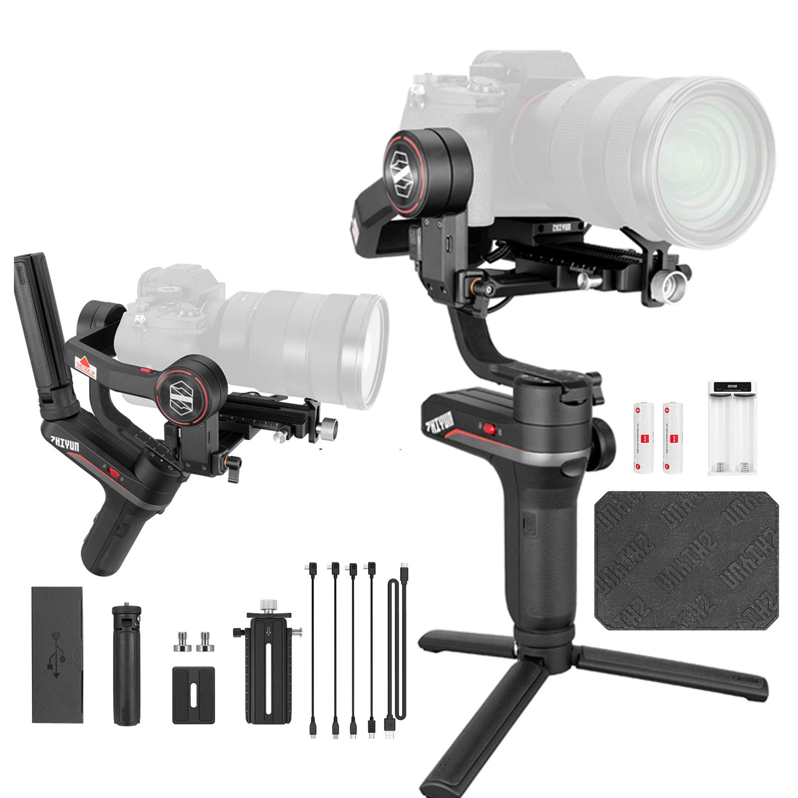 Zhiyun Zhi Yun Weebill S Gimbal Stabilizer For Mirrorless And Dslr Camera,For Canon 5Div 5Diii Eos R Sony A7M3 A7R3 A7 Iii A9 Panasonic S1 Gh5S Nikon Z6, 3-Axis Handheld Camera Gimbal