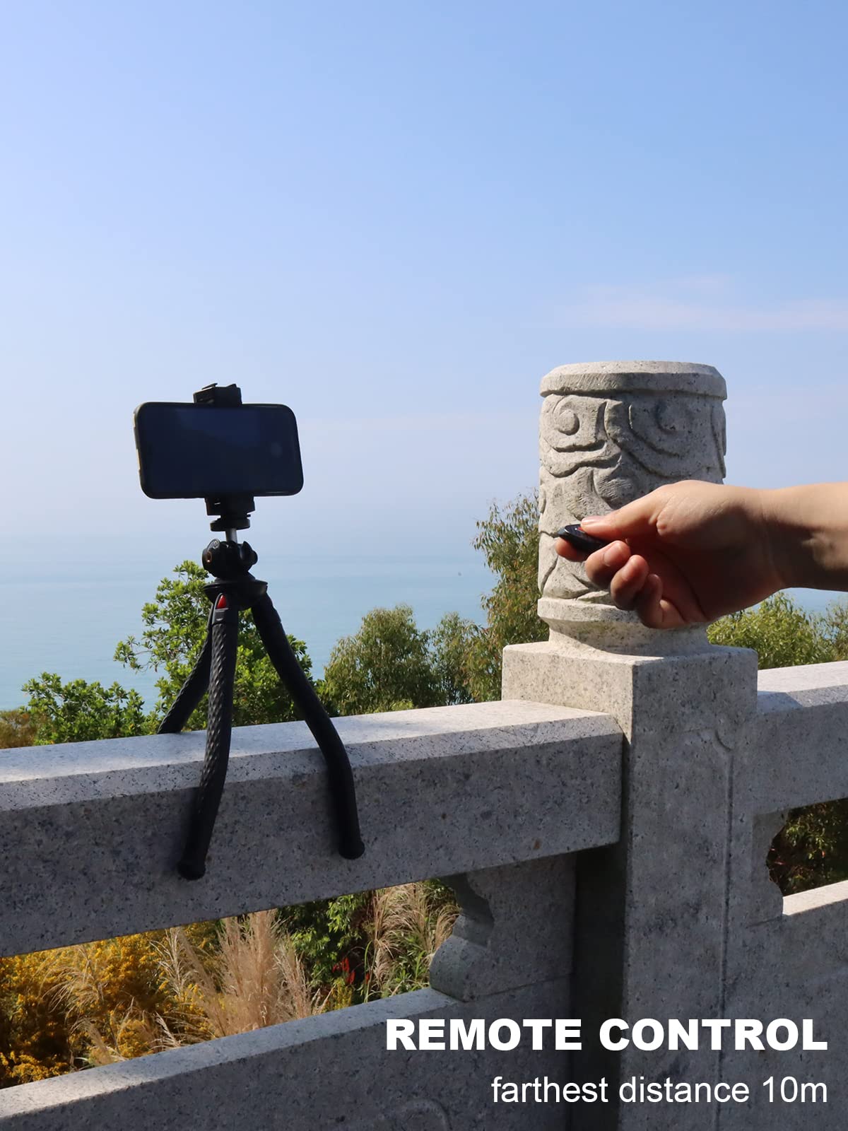 Lammcou Flexible Phone Tripod, Mini Small Tripod With Hot Shoe Cell Phone Tripod Adapter & Smartphone Remote Shutter, Octopus Flexible Table Tripod For Cell Phones Camera Vlogging