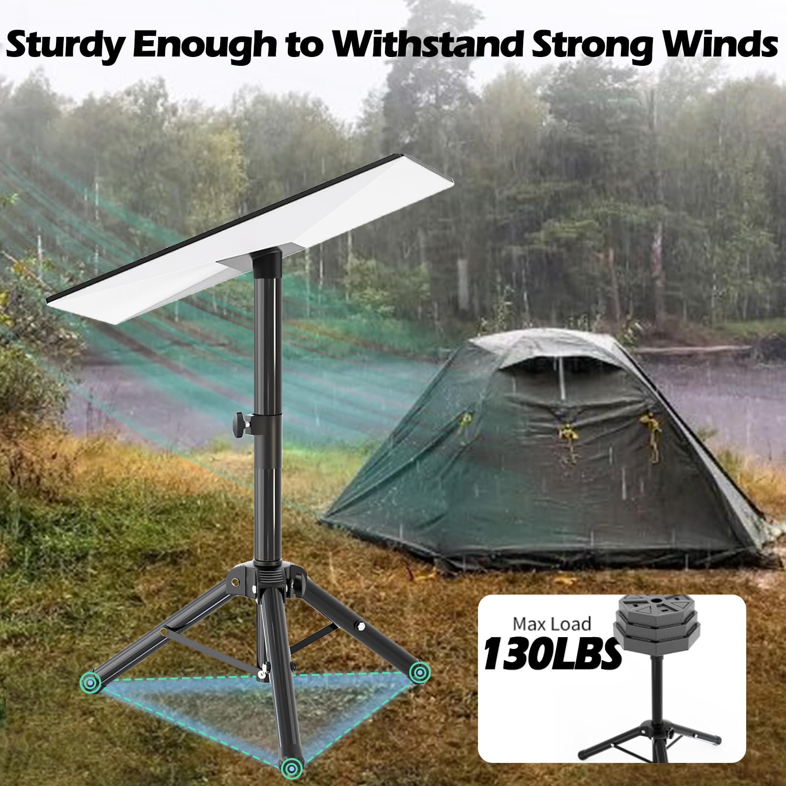 Borcorz Starlink Gen 3 Tripod, Heavy Duty Starlink Mount, Adjustable Height From 2Ft To 4.6Ft, Super Easy To Assemble, Starlink Gen 3 Mount