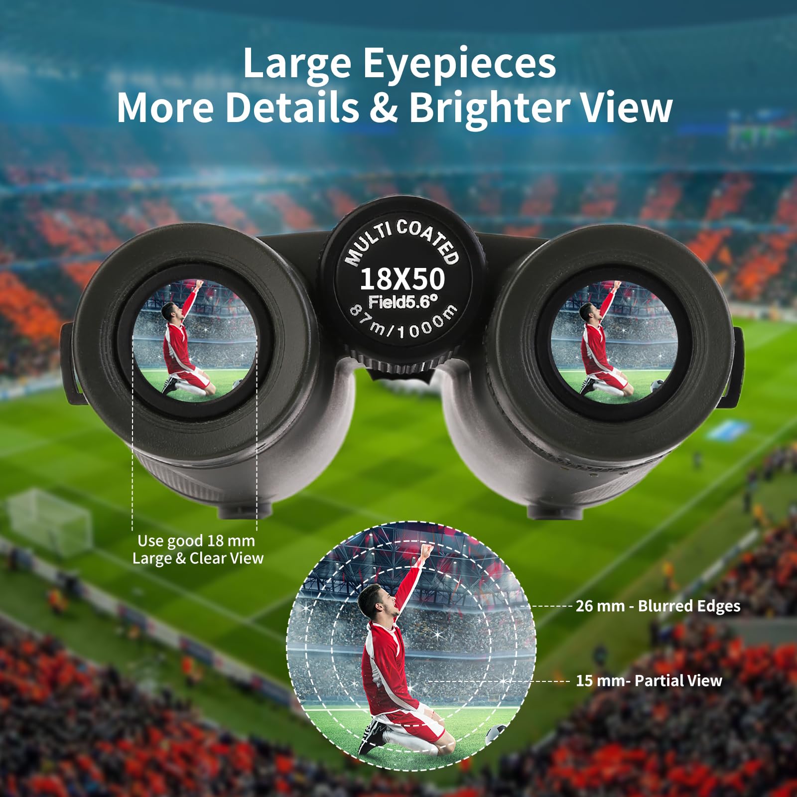Tlzn Po   Tlzn Op Adjustable 18×50 Hd High-Powered Adult Binoculars With  Phone Adapter And Tripod - Durable, Waterproof - Ideal For Stargazing, Bird Watching, Travel, Hunting