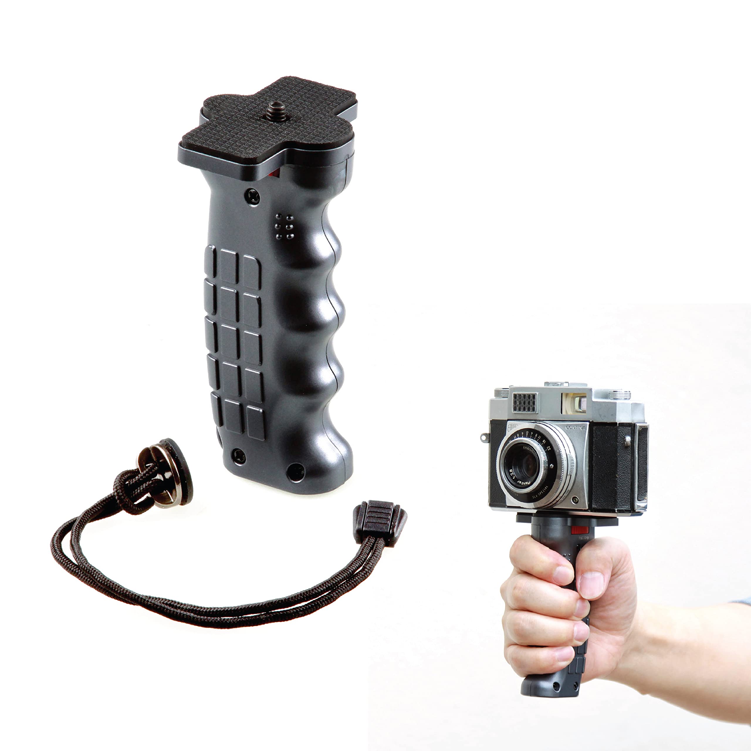 P&C Pistol Grip Camera Handle Grip Stabilizer, Standard 1/4" Screw For Dslr / Mirrorless Camera, Video Stabilizer Handle, Compatible With Canon, Sony, Nikon, Gopro, 1/4" Screw Thread For Tripod