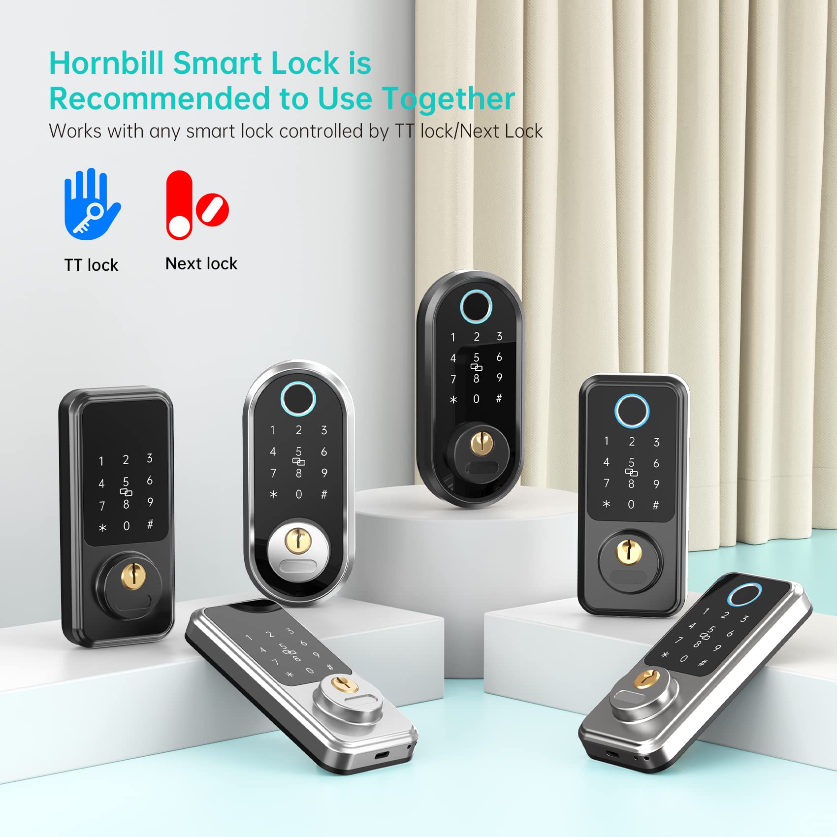 Hornbill Wifi G2 Gateway Remote Control For Smart Door Lock, Wifi Hub/Bridge For Smart Lock Controlled By Tt Lock Next Lock App,Compatible With Alexa Voice Control, Work For 2.4 Ghz Wifi