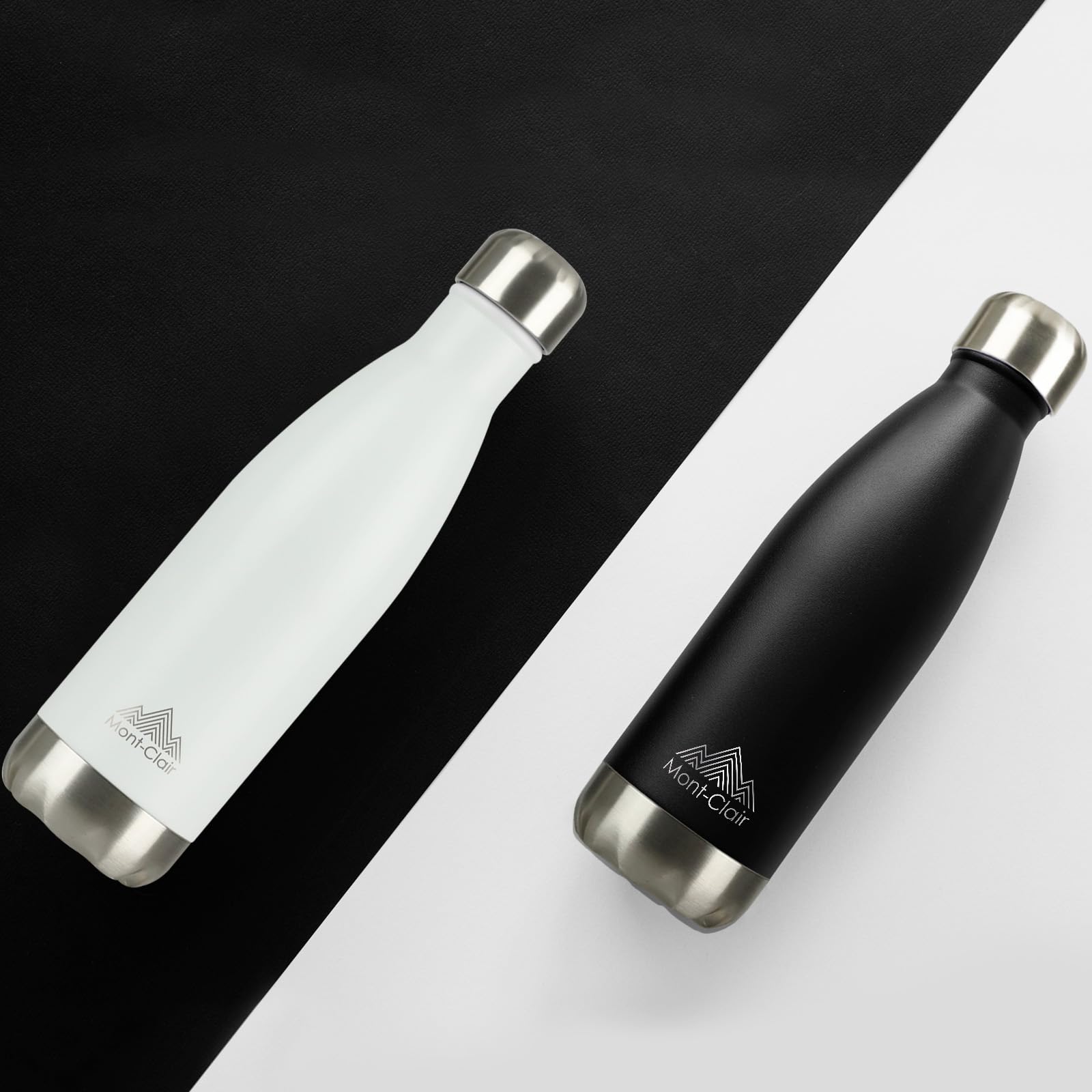 H2O Stainless Steel Water Bottle, Vacuum Insulated 12H Hot & 24H Cold Drinks Bottle