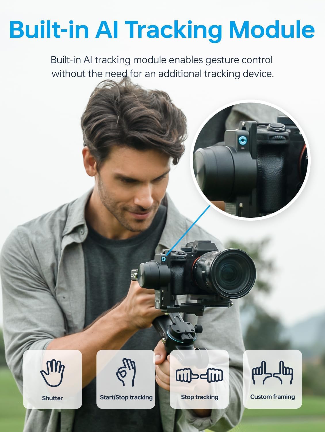 Feiyutech Scorp 2, 3-Axis Gimbal Stabilizer For Dslr & Mirrorless Cameras, Ai Tracking, 5.5Lbs Paylaod, 13 Hours Battery Life, Quick Usb-C Charge