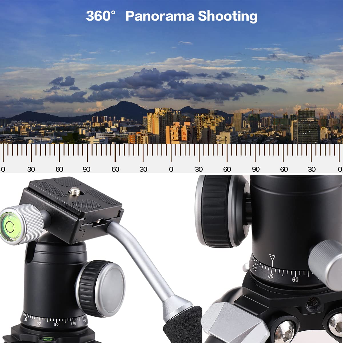 Dmiditir Carbon Fiber Tripod Tabletop Camera Tripod Metal Mini Tripod With 360 Degree Metal Ball Head With Handle For Camera And Phone,Compatible With Canon,Nikon,Sony Cameras.