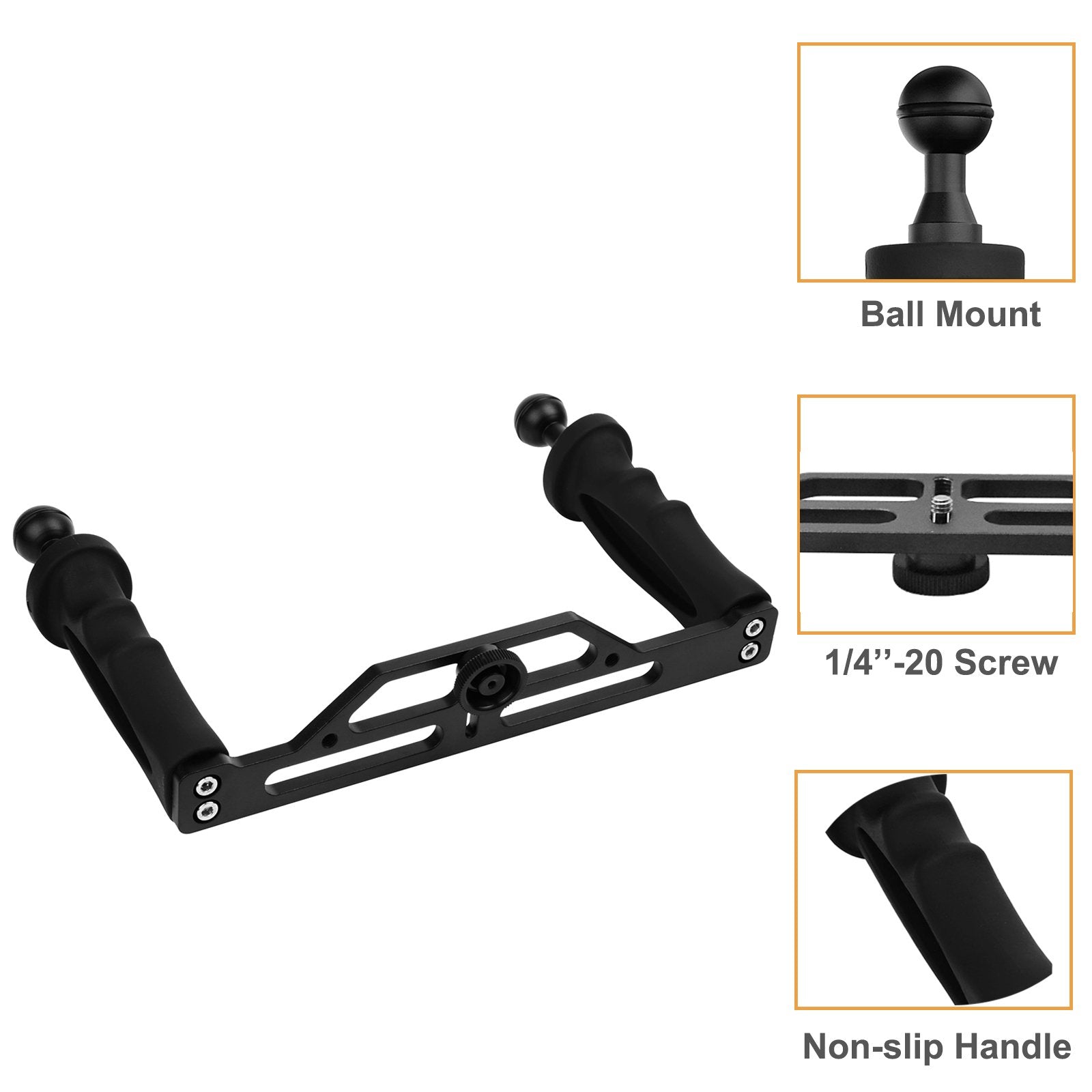 Fd D&F Hand Grip Aluminum Alloy Stabilizer Gimbal For Dslr Camera Action Camera, Video Film Movie Making Kit For Hero 12/11/10/9/8/7/6 Canon Nikon Pentax Olympus