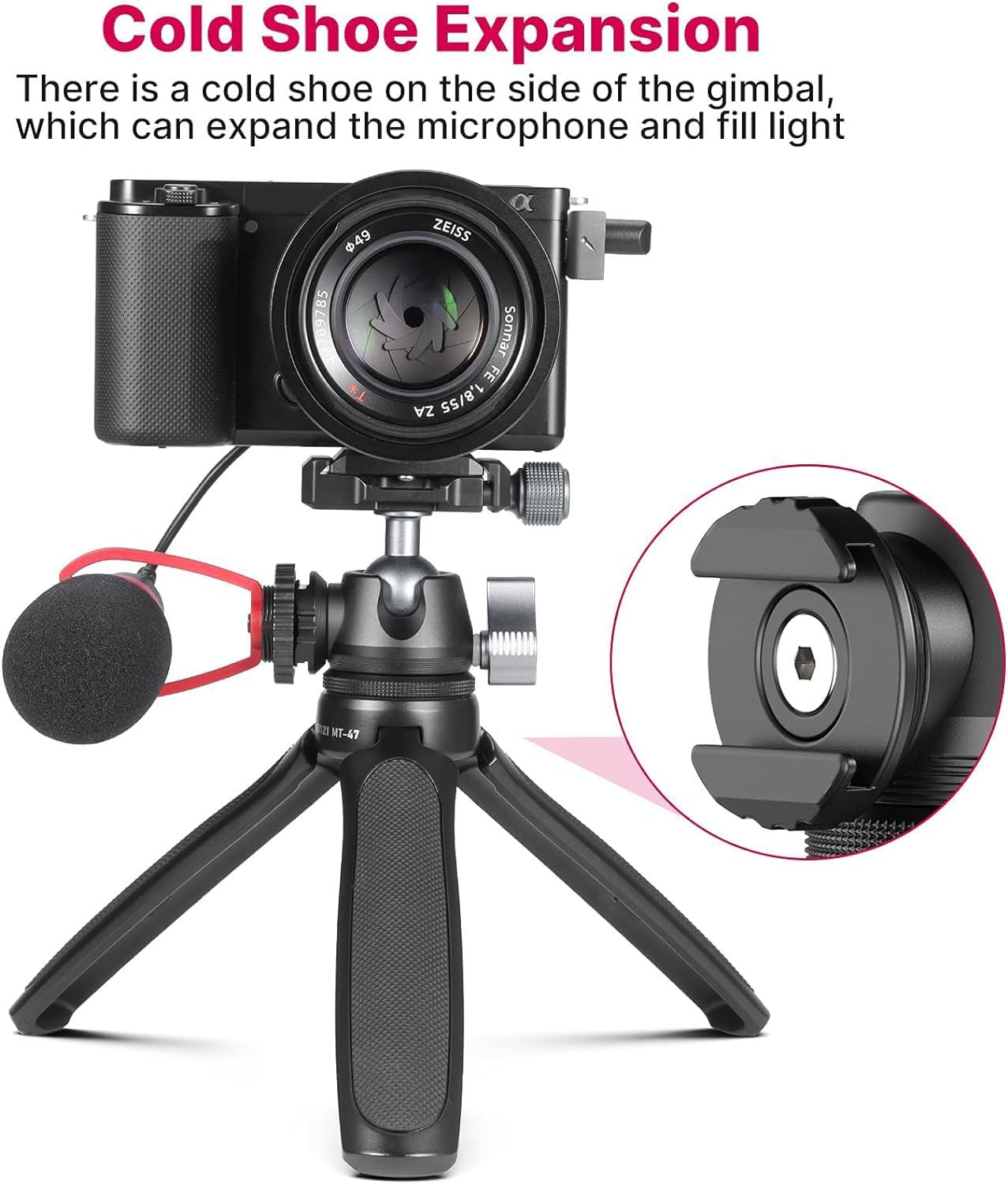 Ulanzi Mt-47 Camera Tripod Aluminum Alloy Mini Travel Phone Tripod Stand Compact Desktop Tripod For Dslr, 360° Ball Head With 1/4 Inch Arca Quick Release Plate Cold Shoe Portable Vlog Selfie Stick