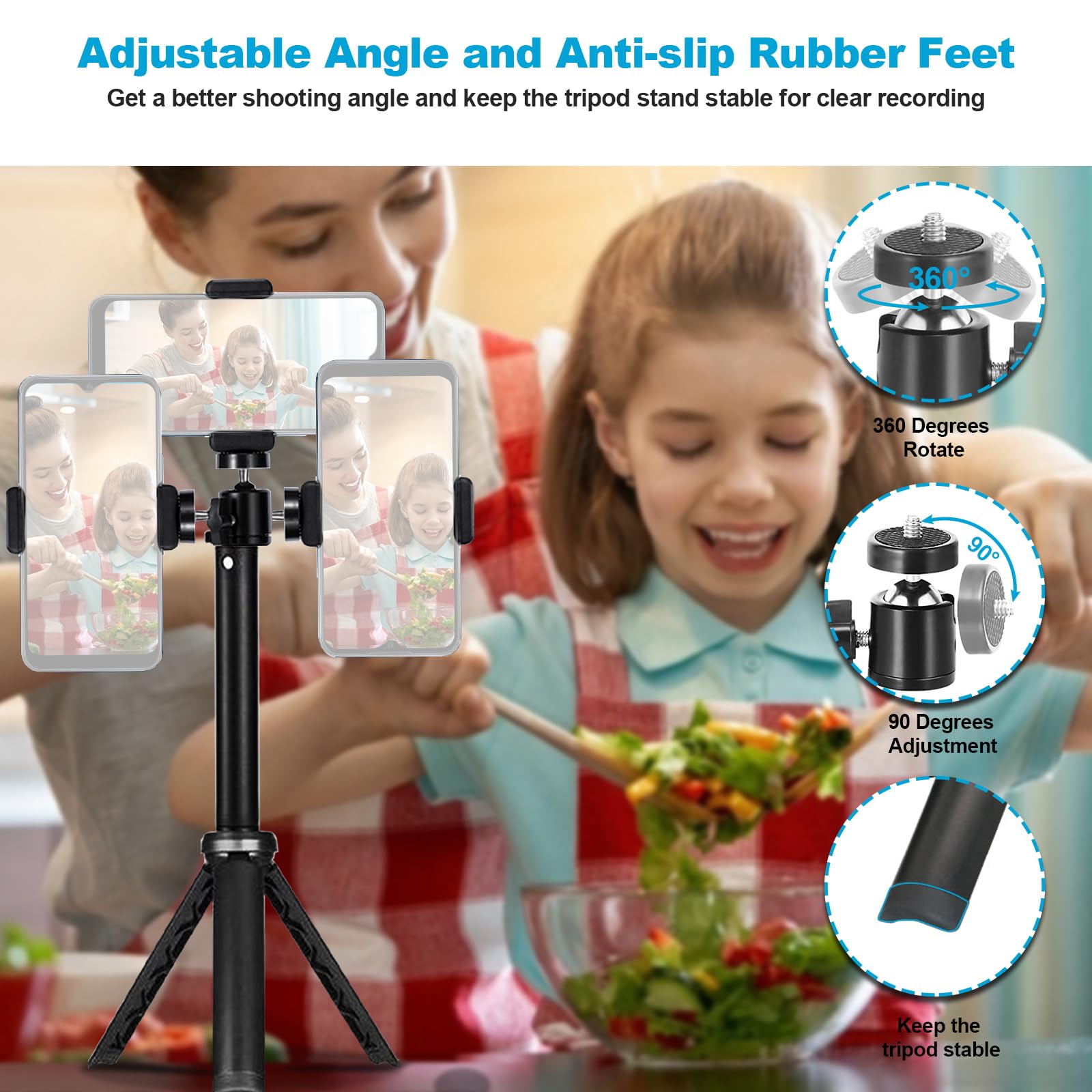 Nexigo Lightweight Mini Tripod For Camera/Phone/Webcam, Extendable Stand, For Logitech Webcam C920 C922 C925E C922X C930E C930 C615 Brio And Other Devices With 1/4" Thread
