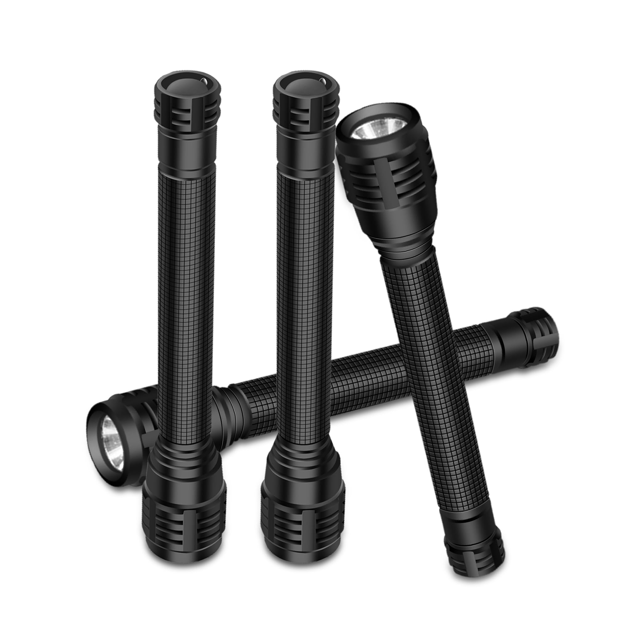 Denarp Led Pen Flashlights, Compact Mini 1200 Lumen Single Mode Pocket Flashlights For Inspection, Work, Emergency, 4 Pack