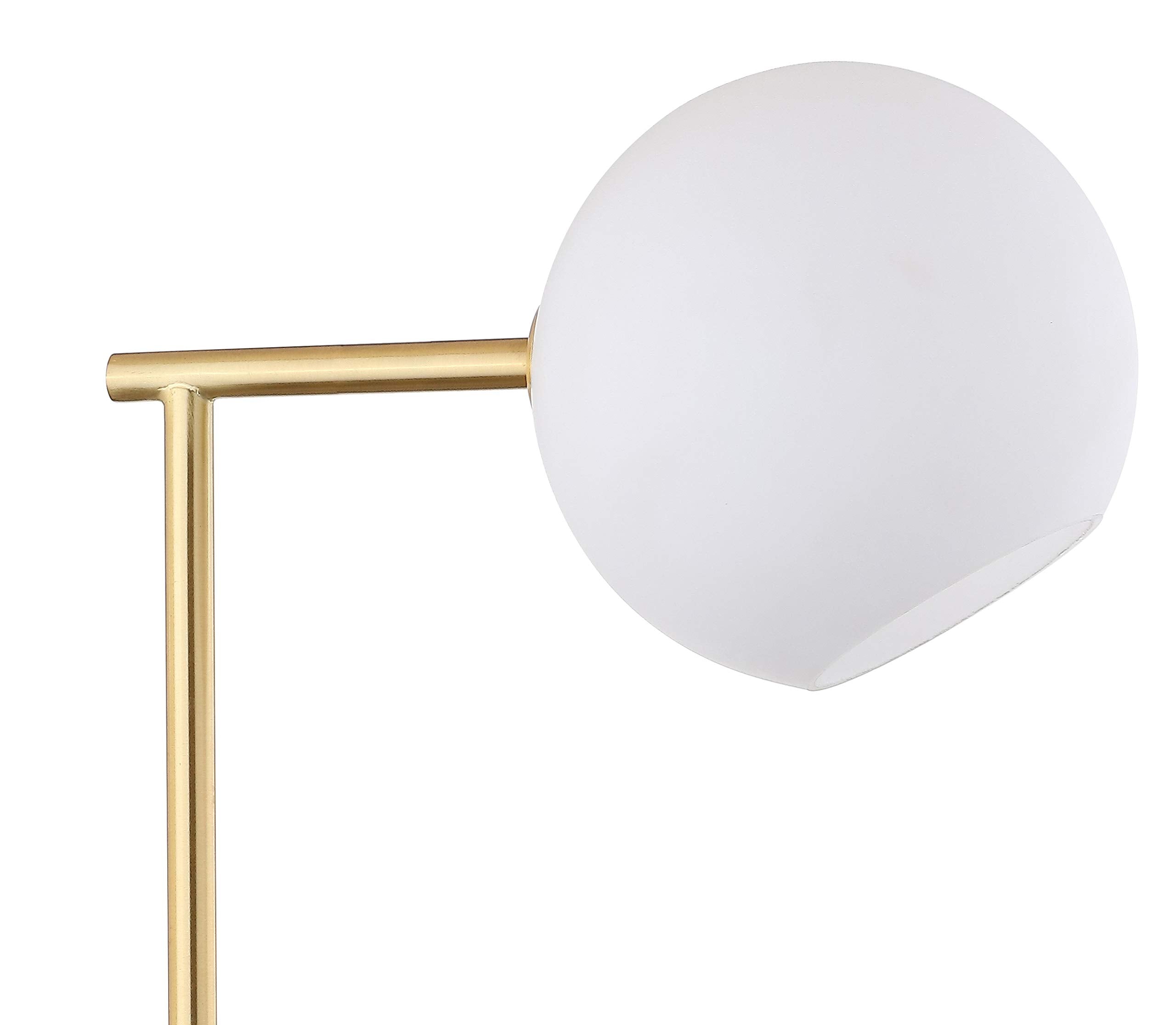 Jonathan Y Jyl1000A Charles 20.5" Metal/Marble Led Table Lamp Contemporary Modern Bedside Desk Nightstand Lamp For Bedroom Living Room Office College Bookcase Led Bulb Included, Gold/White