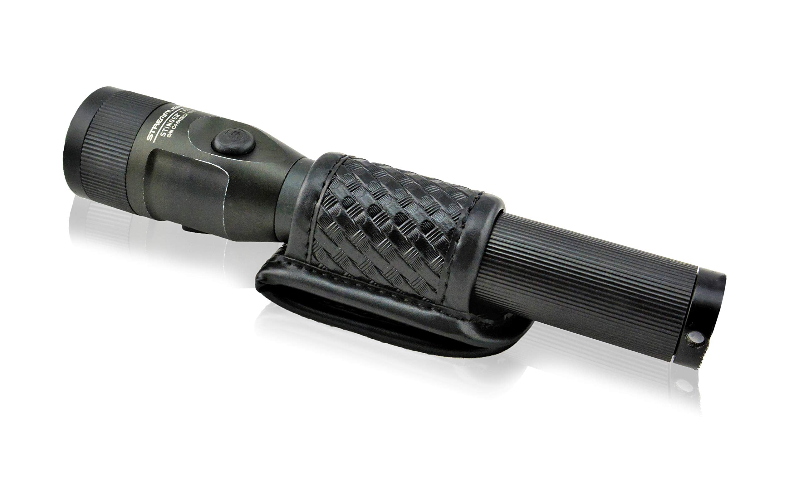 Tech118 Flashlight Holder -Duty Belt Basketweave Flashlight