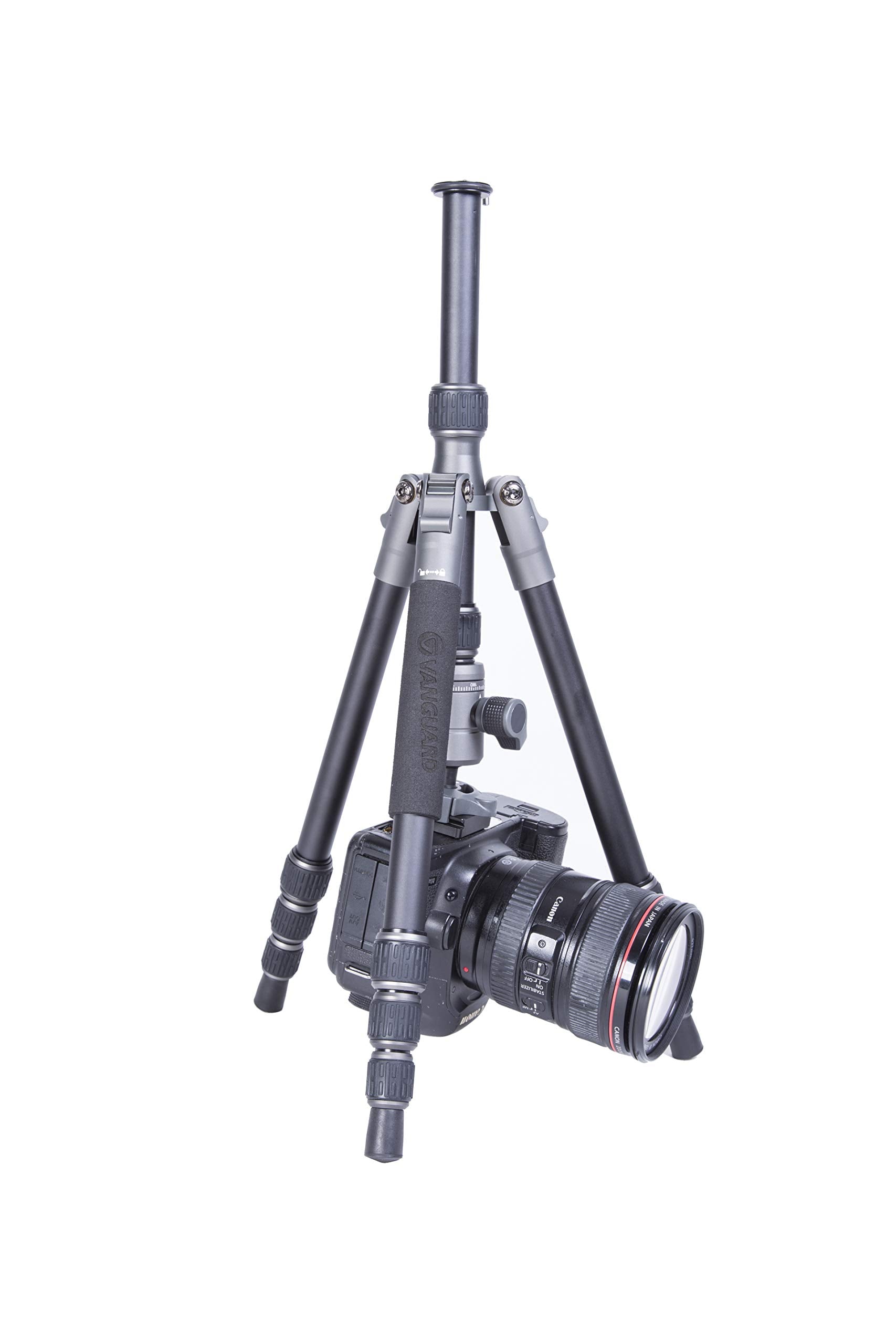 Vanguard Veo3Go235Ab Compact Aluminum Travel Tripod With Ball Head, Monopod Option, Smart Phone Holder And Bluetooth Remote