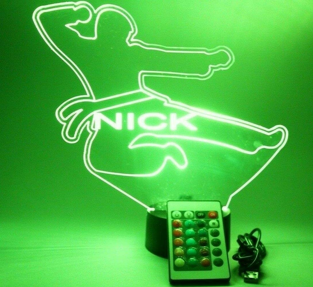 Mirror Mania Karate Night Light Up Table Desk Lamp Led Engraved Martial Arts Custom Name Personalized Karate Do Table Lamp, With Remote, 16 Color Options, Dimmer, It'S Wow, Great
