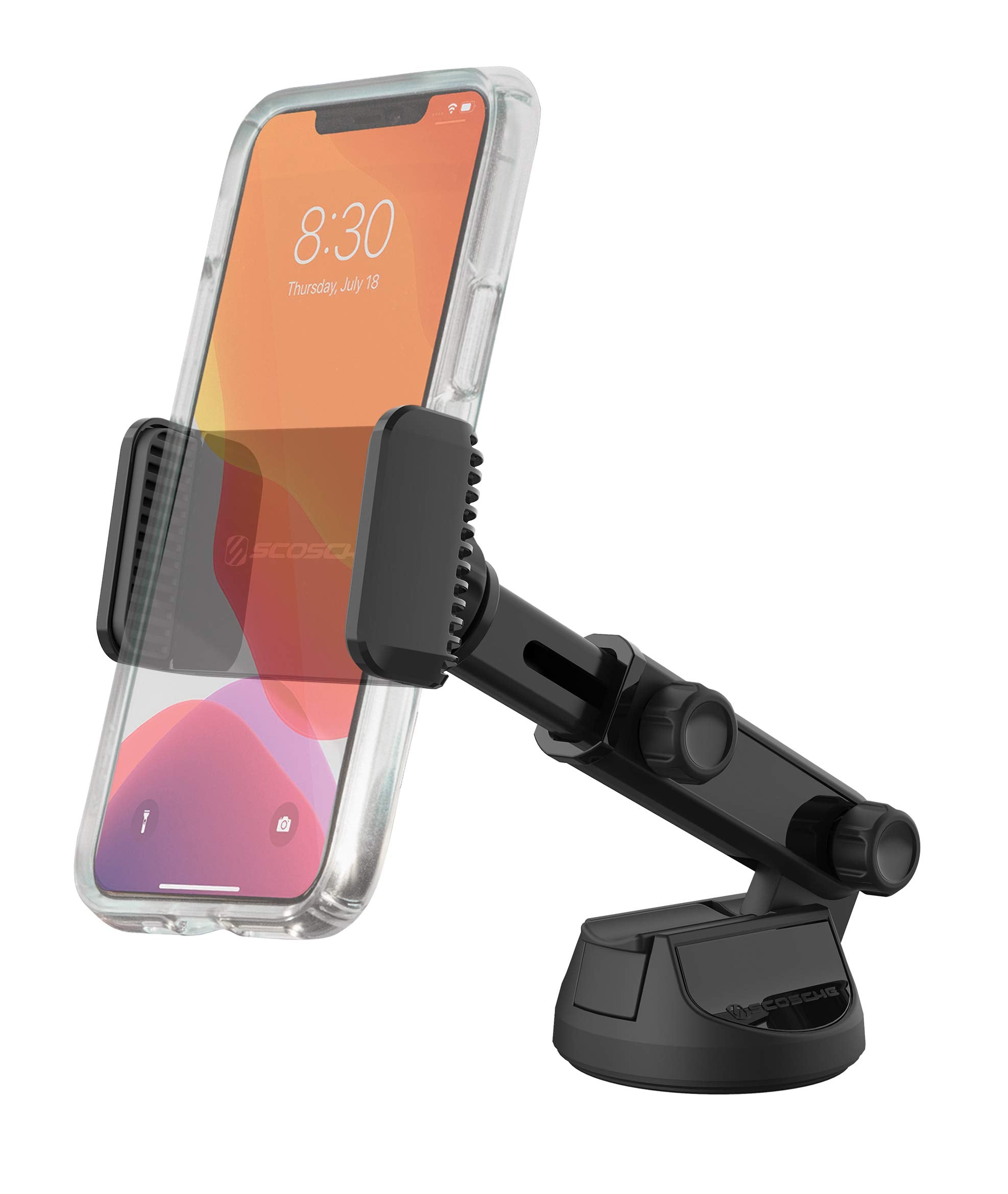 Scosche Uh4Wdex2-Sp Extendo Mount Car Phone Holder Windshield / Dashboard  Stickgrip Base  Telescoping Adjustable Arm  Black